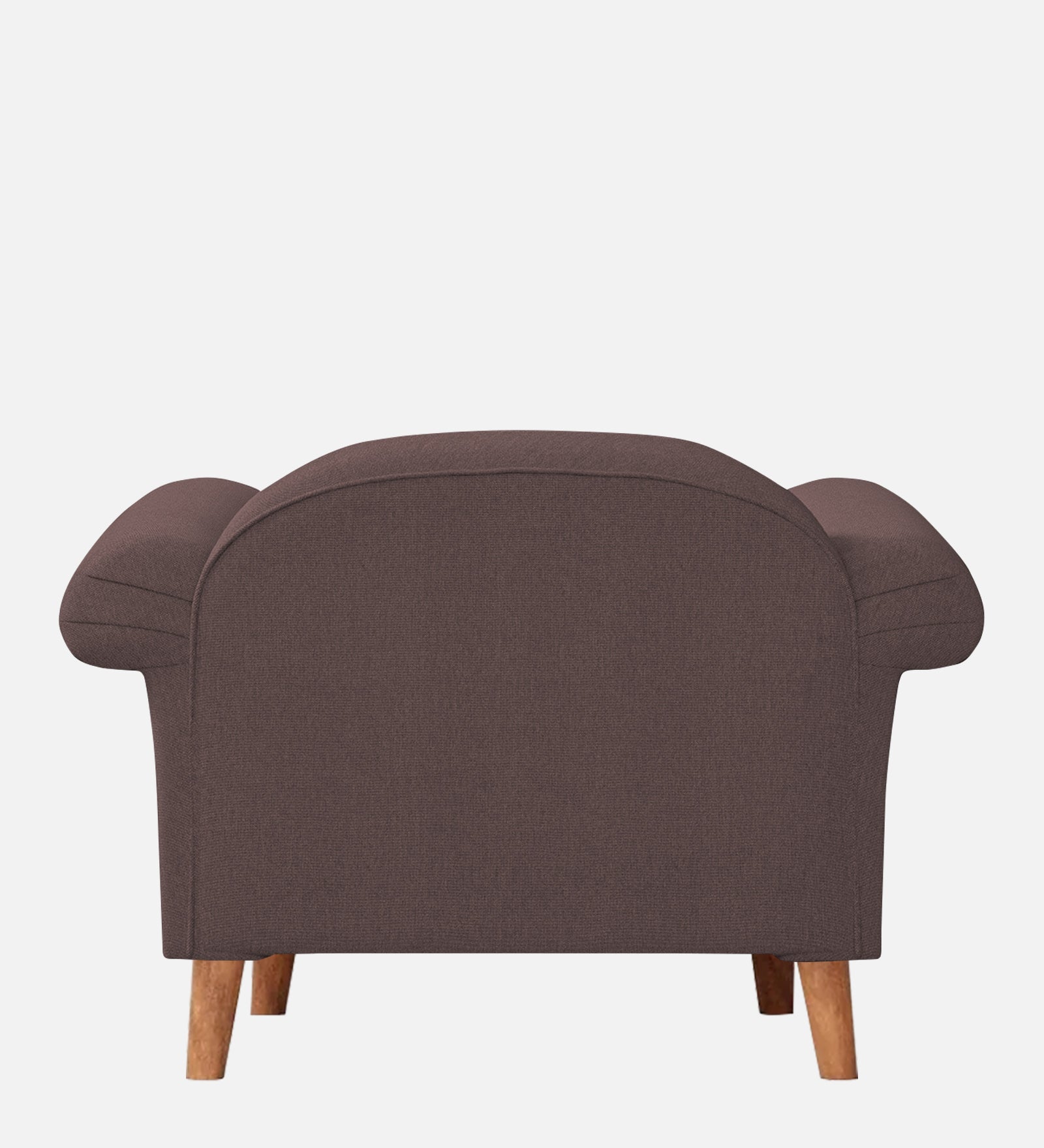 Barber Fabric 1 Seater Sofa In Night Brown Colour - Febonic Living