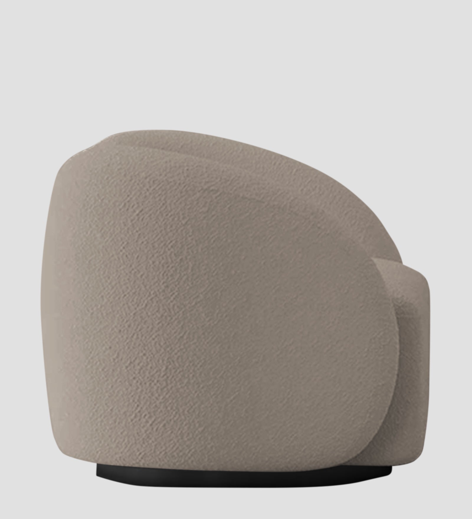 Miles Boucle Fabric Swivel Chair in Macy Grey Colour