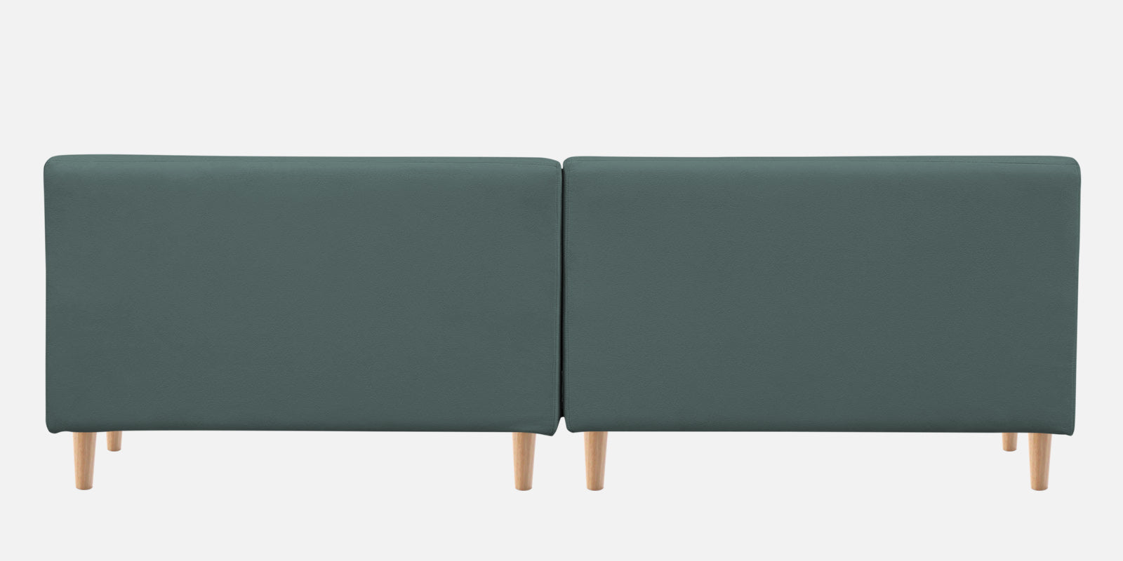 Woody Fabric LHS Sectional Sofa (3+Lounger) In Pista Green Colour - Febonic Living