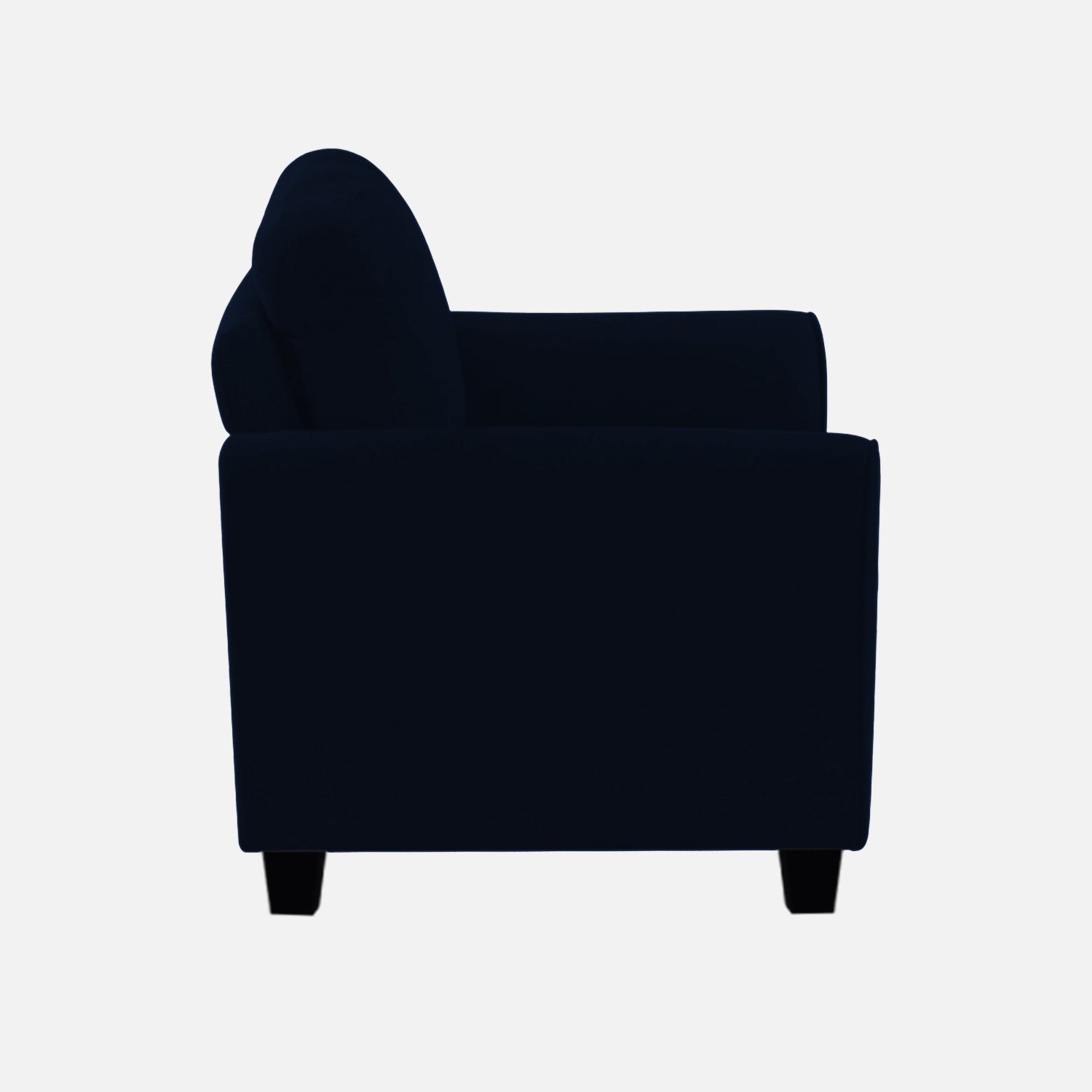 Daroo Velvet 1 Seater Sofa In Dark Blue Colour - Febonic Living