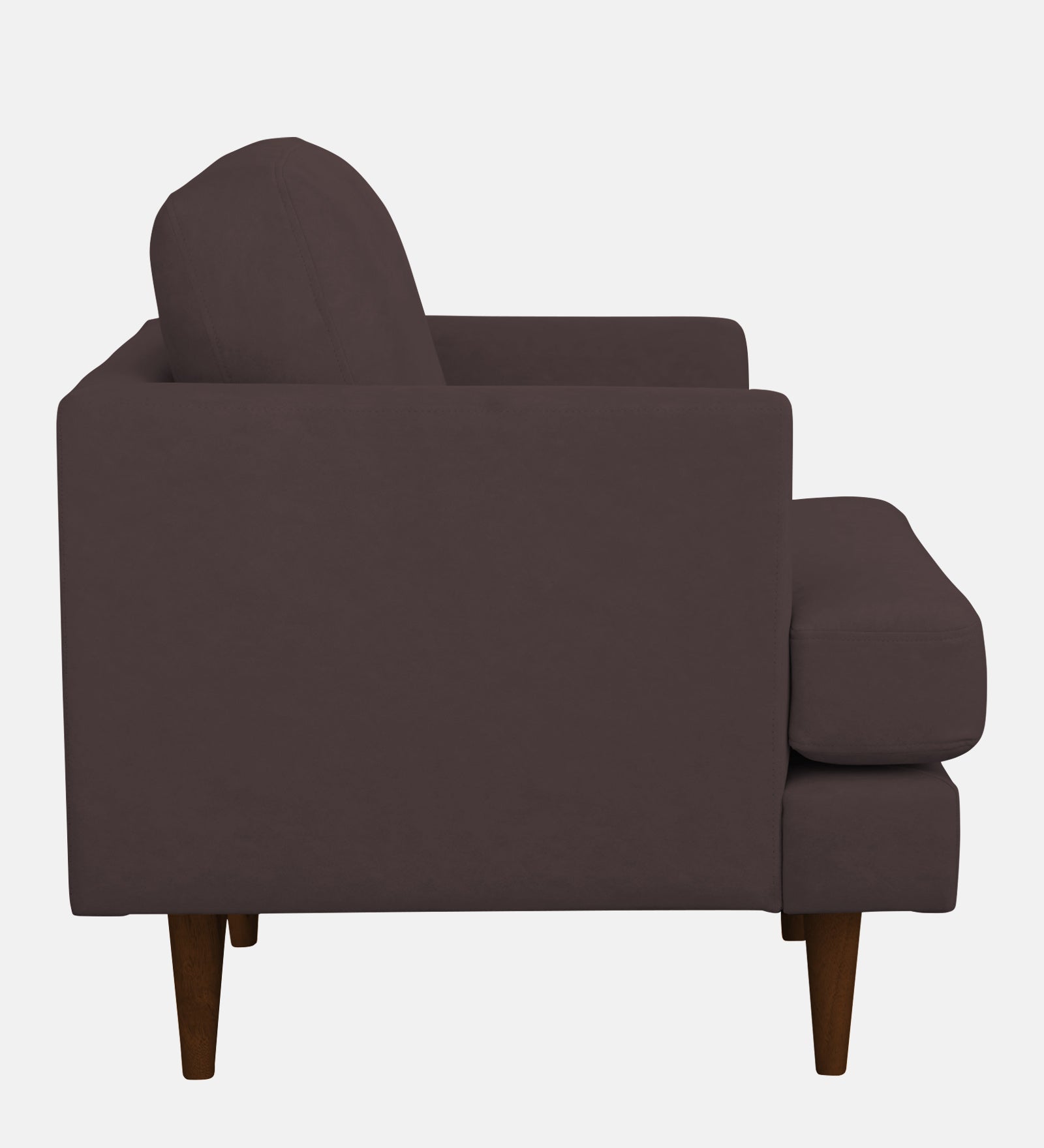 Motra Velvet 1 Seater Sofa In Mocha Brown Colour - Febonic Living