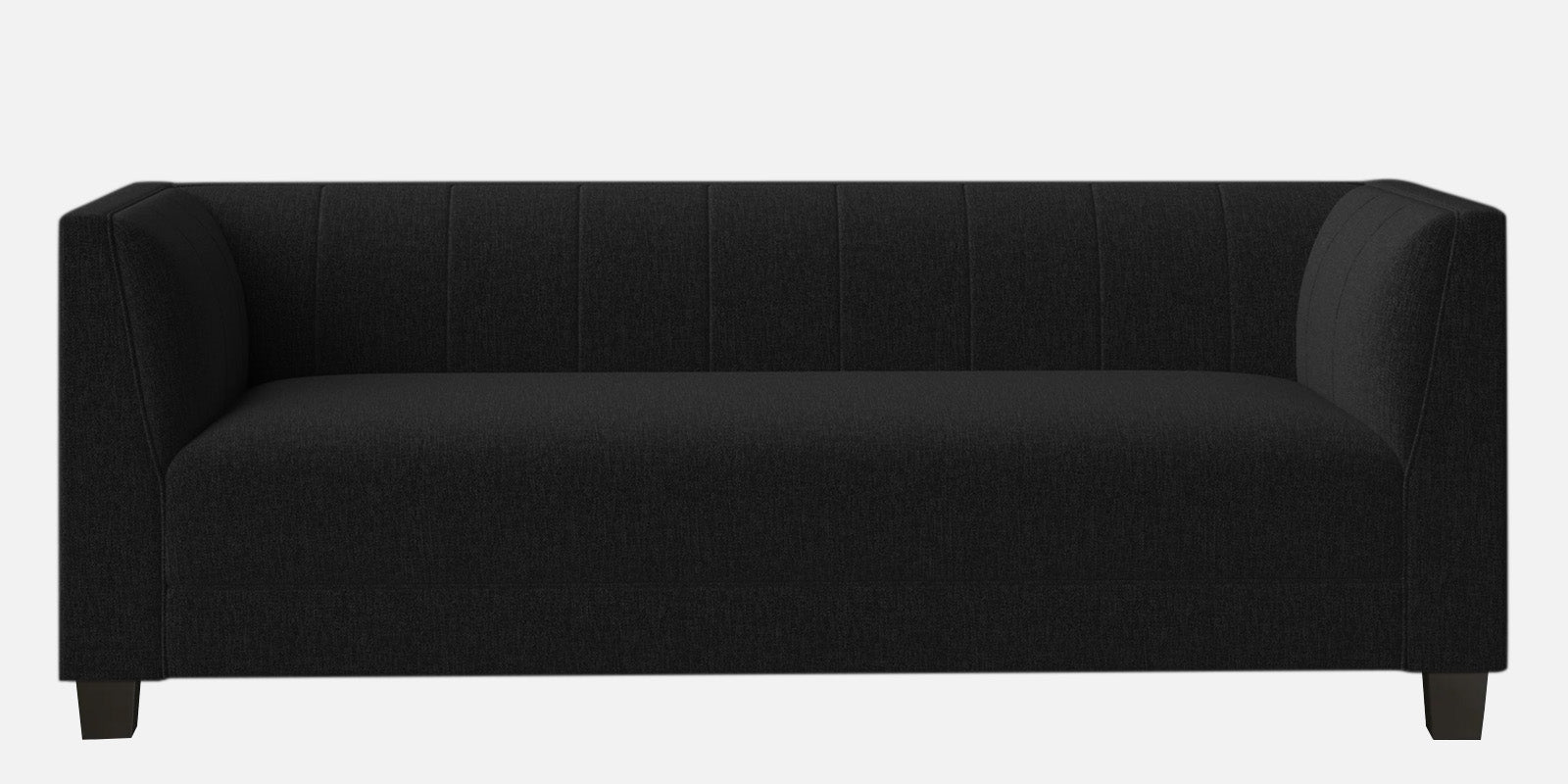 Chastin Fabric 3 Seater Sofa In Zed Black Colour - Febonic Living
