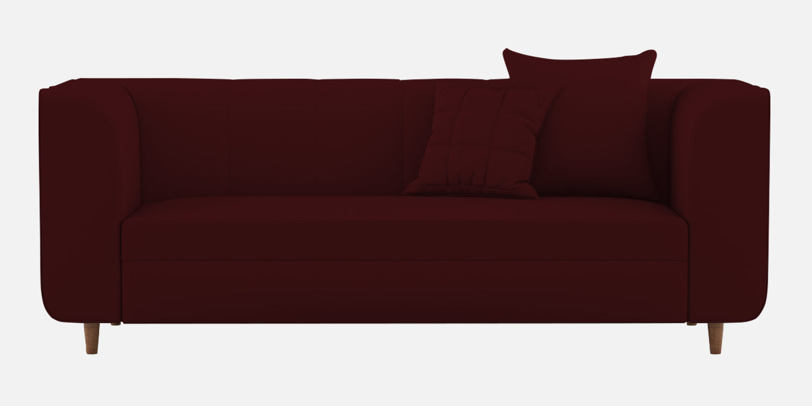 Sumo Velvet 3 Seater Sofa In Dark Maroon Colour - Febonic Living