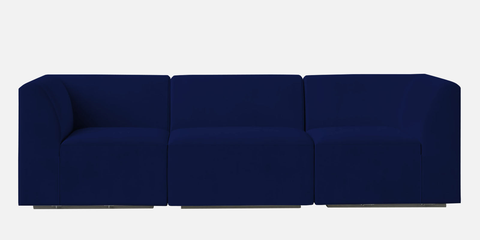 Bufa Velvet 3 Seater Sofa In Dark Blue Colour - Febonic Living