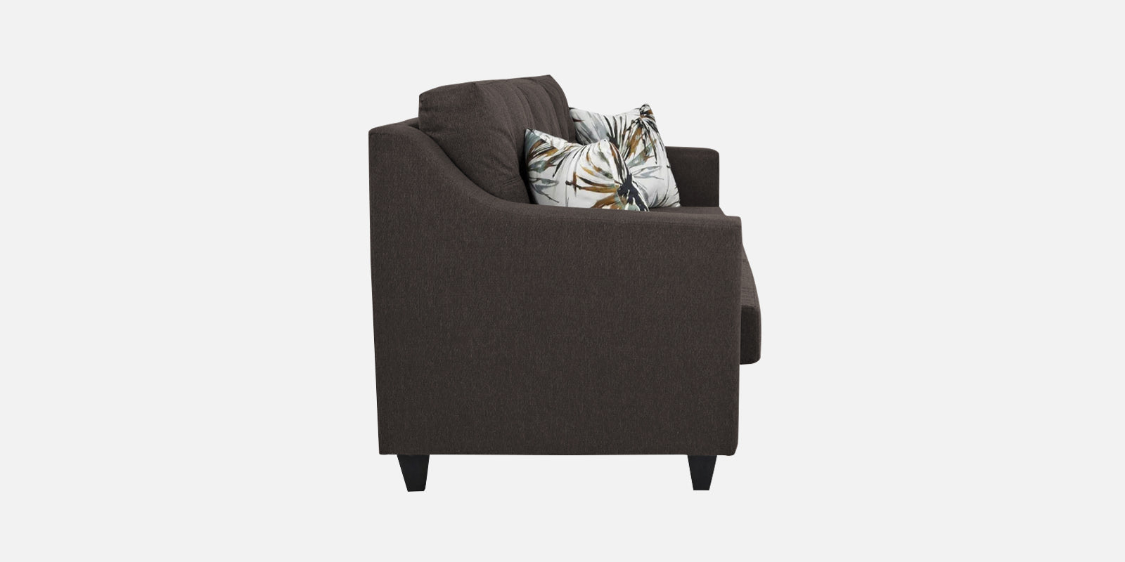 Welly Fabric 3 Seater Sofa In Caspa Brown Colour - Febonic Living