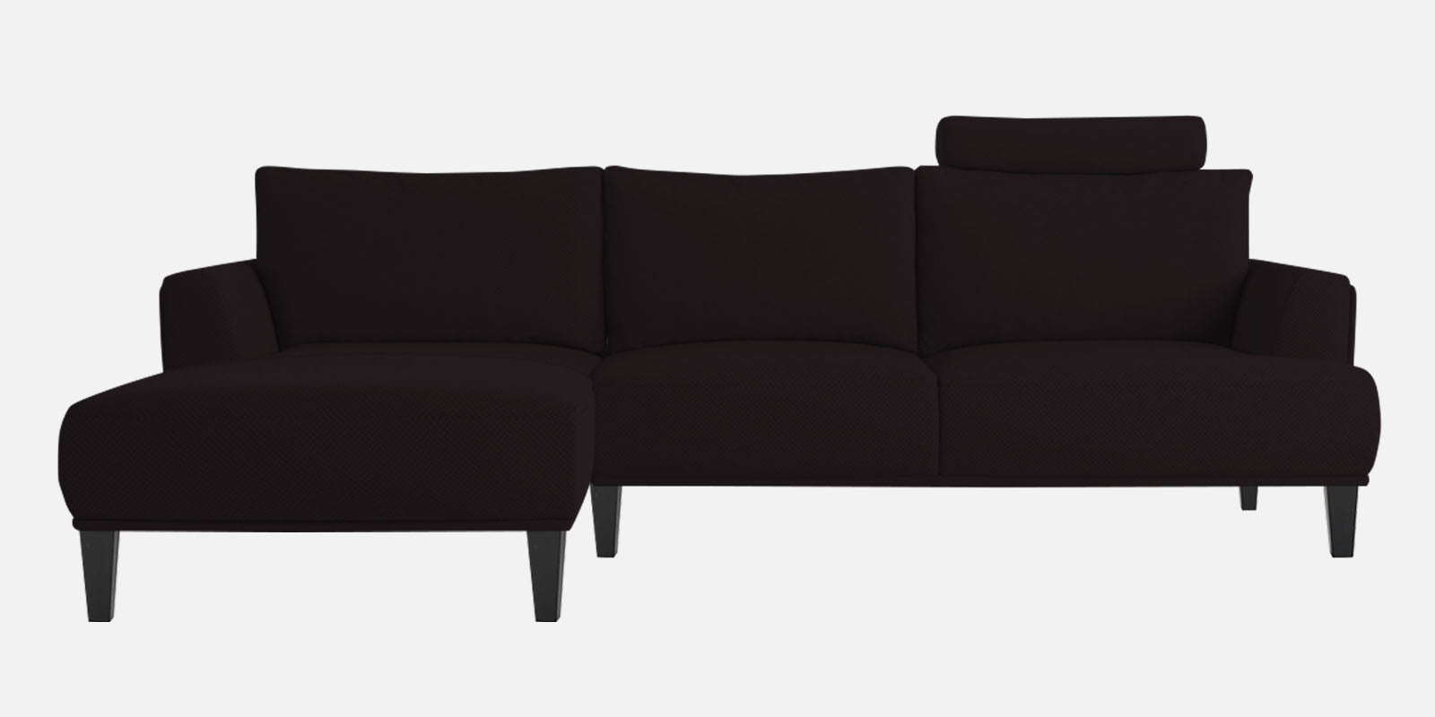 Como Fabric RHS Sectional Sofa (3+Lounger) In Cara Brown Colour - Febonic Living