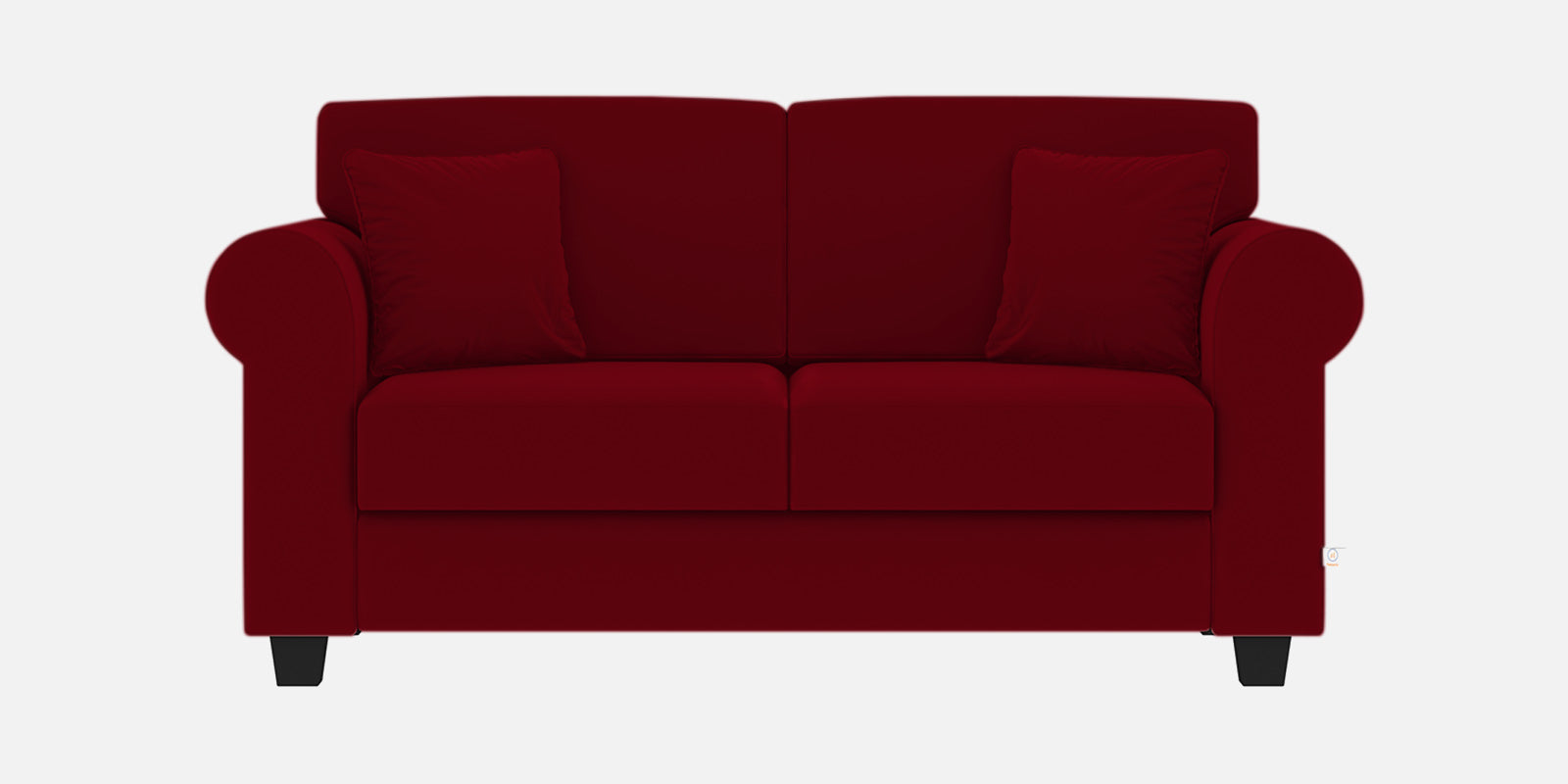 Numonk Velvet 2 Seater Sofa In Cherry Red Colour - Febonic Living