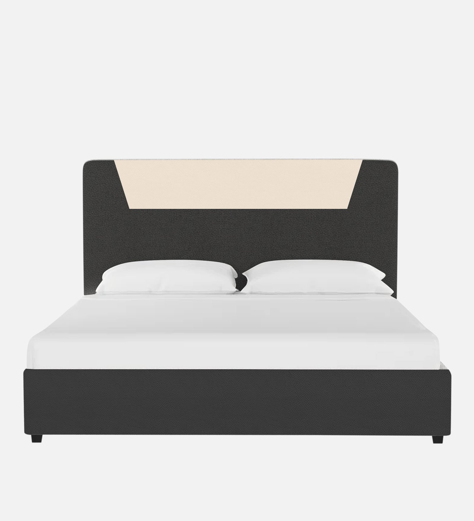 Alina Leatherette King Size Bed In Grey Colour - Febonic Living