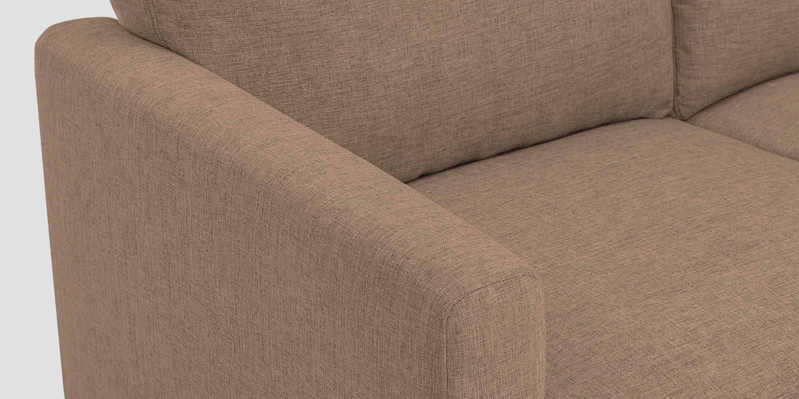 Romie Fabric RHS Sectional Sofa (2+Lounger) In Cookie Beige Colour - Febonic Living