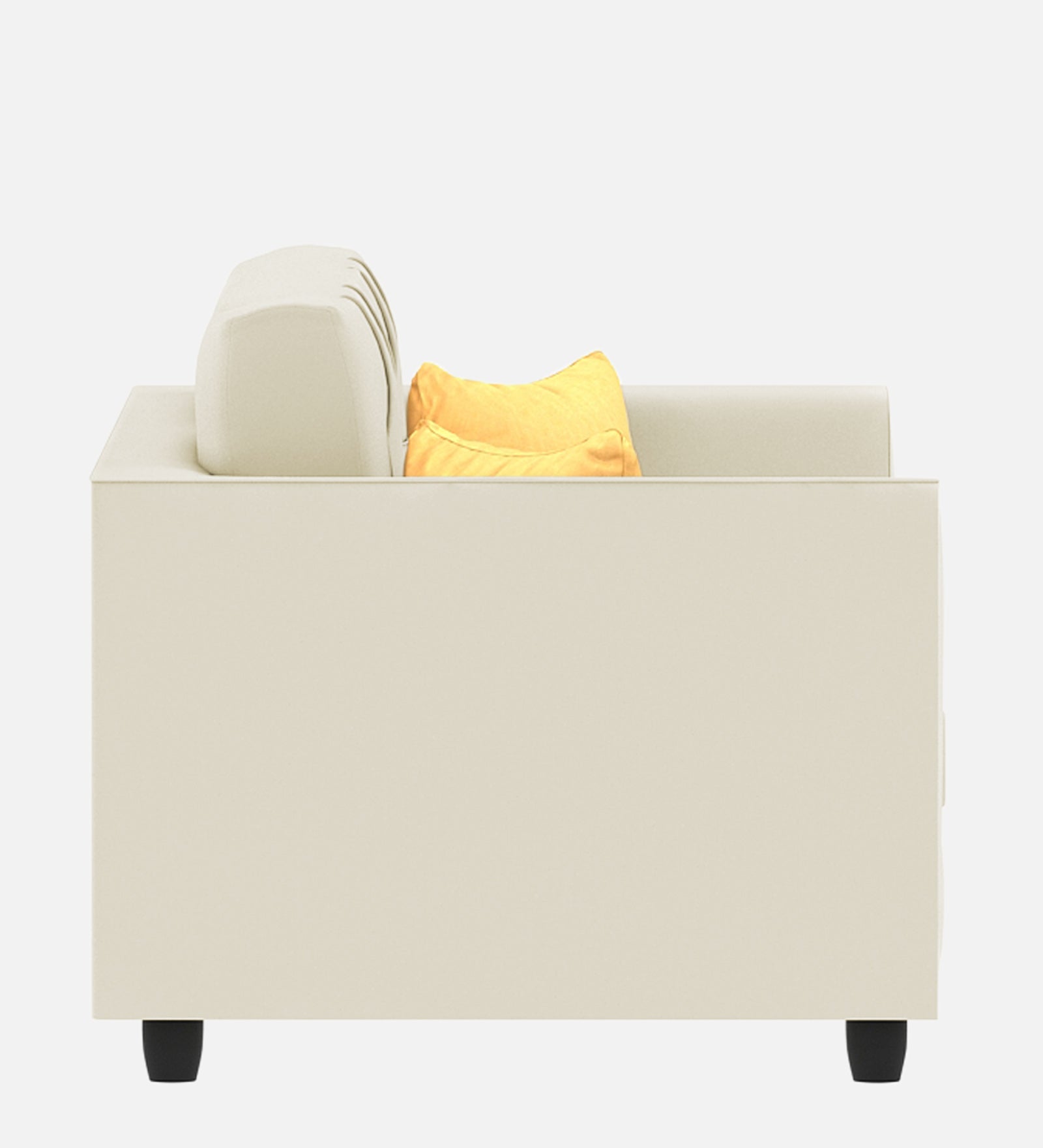 Nestin Velvet 1 Seater Sofa In Warm White Colour - Febonic Living