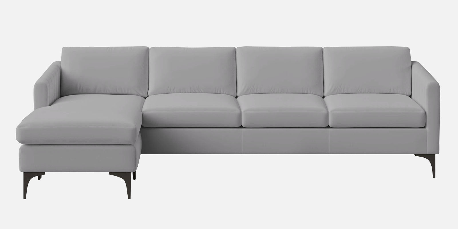 Haru Fabric RHS Sectional Sofa (3+Lounger) In Concrete Grey Colour - Febonic Living