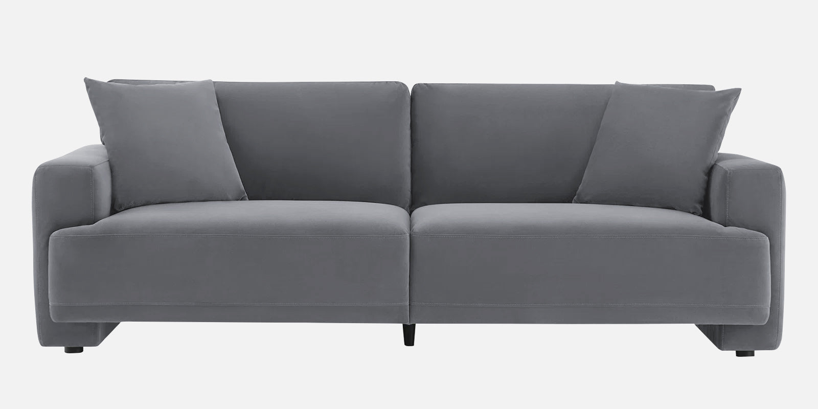 Kosta Velvet 3 Seater Sofa In Pubble Grey Colour - Febonic Living