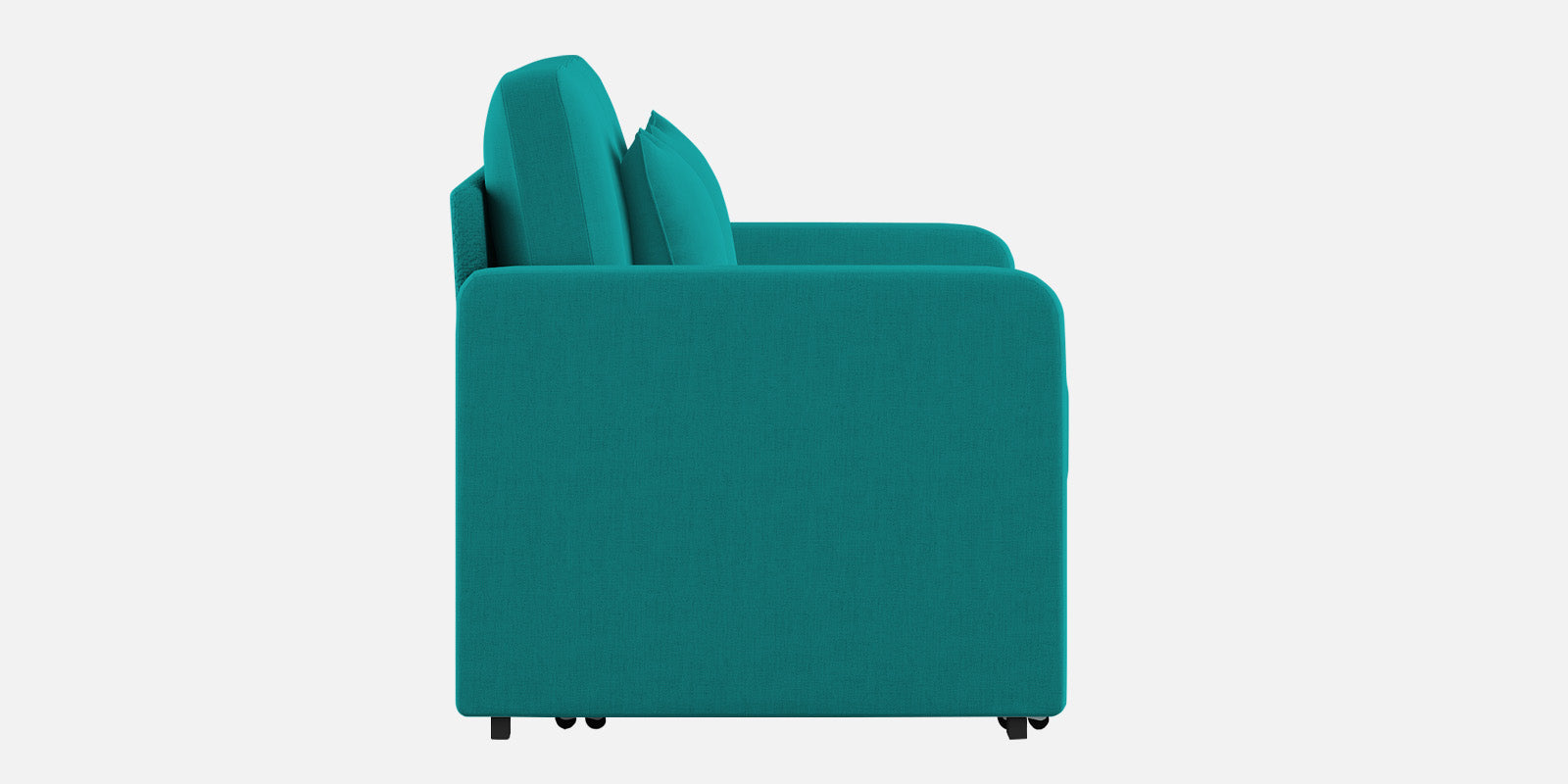 Rocky Fabric 3 Seater Pull Out Sofa Cum Bed In Sea Green Colour With Storage - Febonic Living