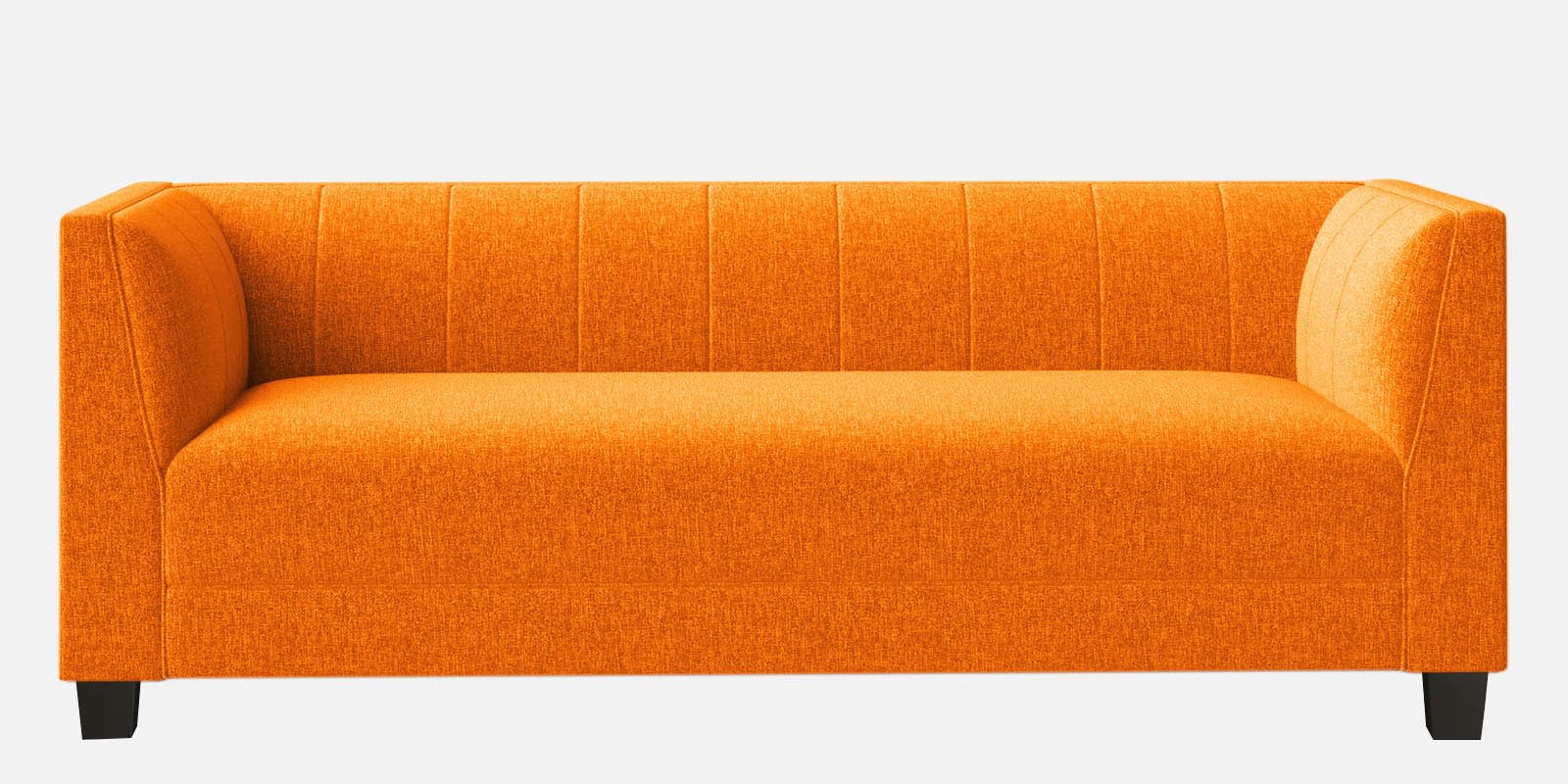 Chastin Fabric 3 Seater Sofa In Vivid Orange Colour - Febonic Living