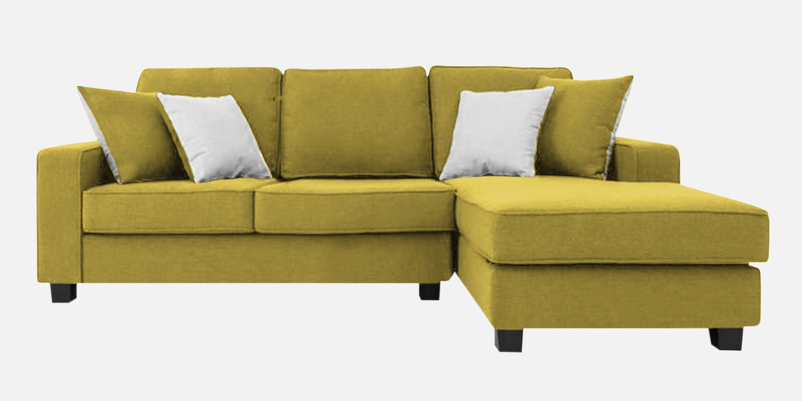 Ladybug Fabric LHS Sectional Sofa (2+Lounger) In Parrot Green Colour - Febonic Living