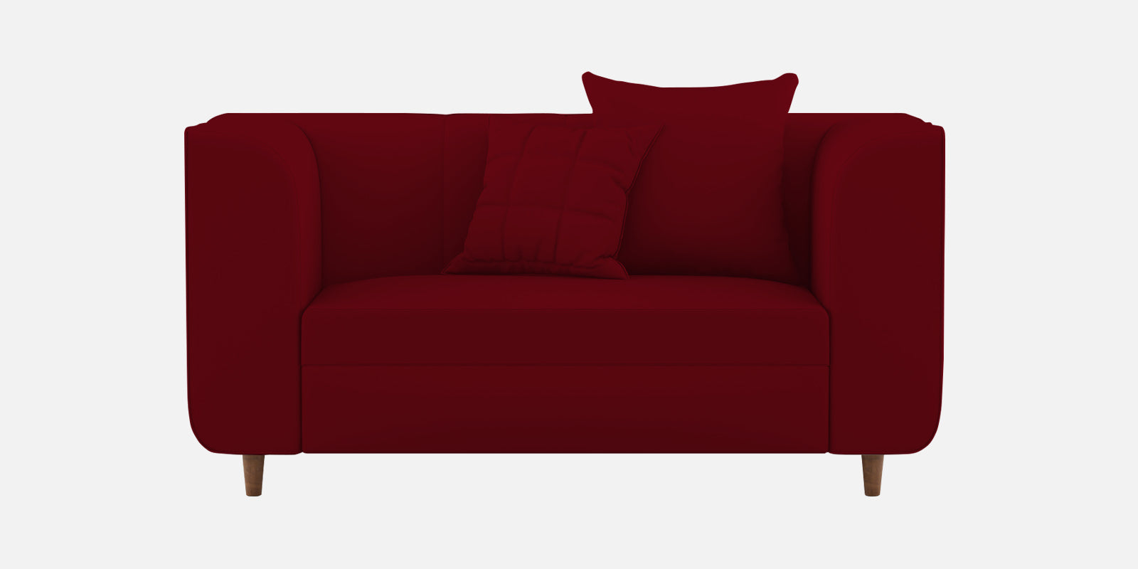 Sumo Velvet 2 Seater Sofa In Cherry Red Colour - Febonic Living