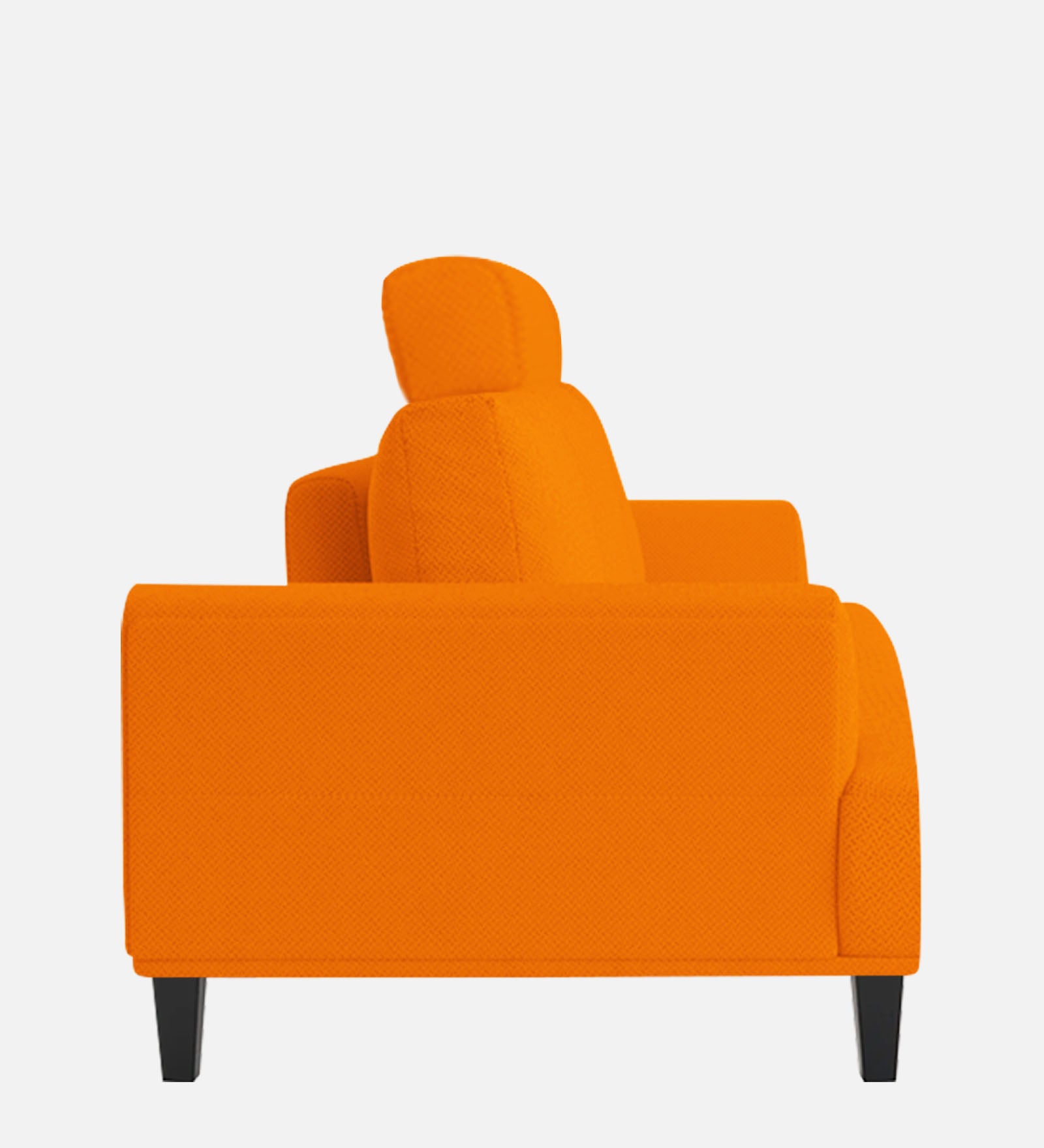 Como Fabric 1 Seater Sofa In Vivid Orange Colour - Febonic Living