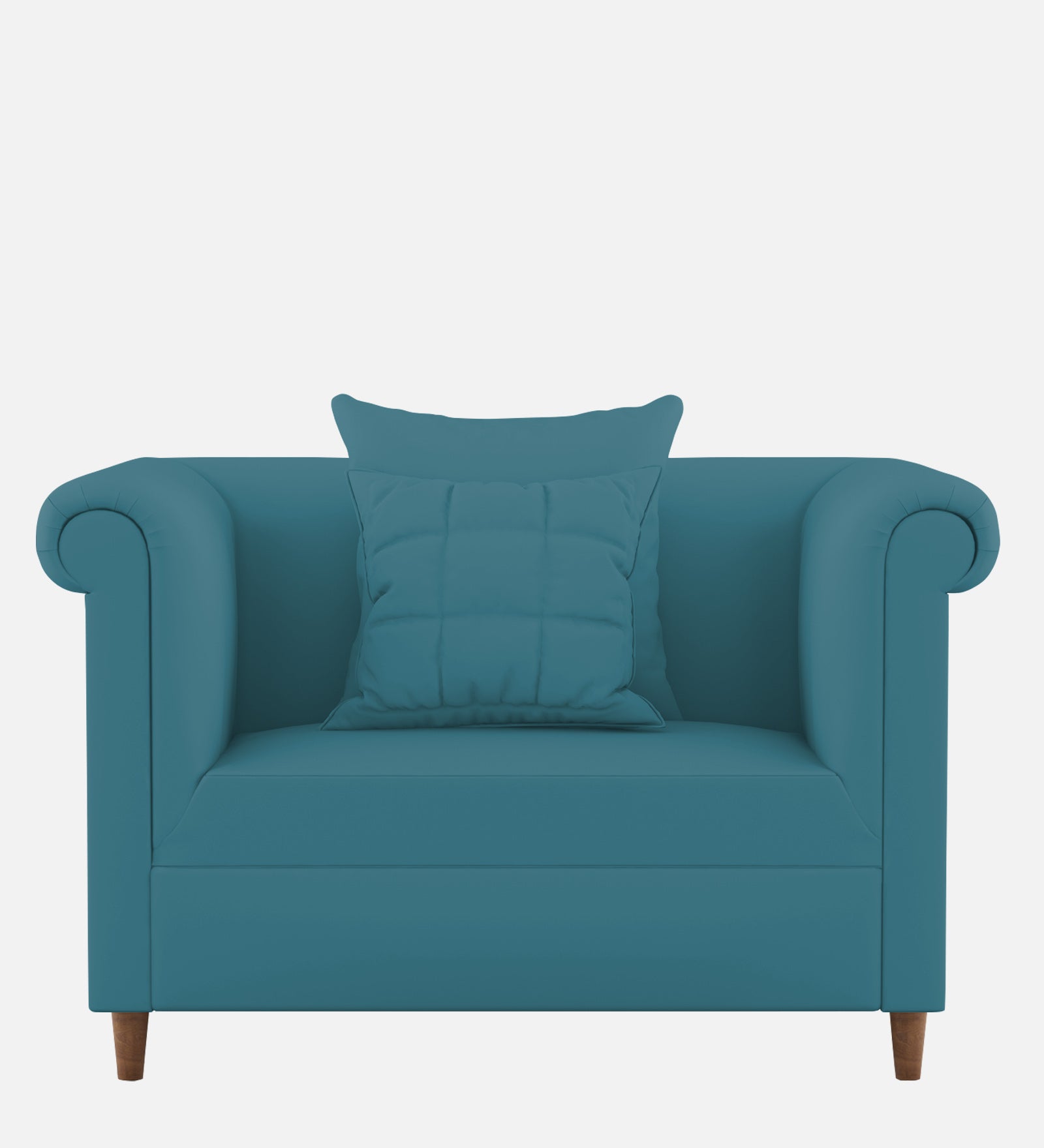 Rubi Velvet 1 Seater Sofa In Aqua Blue Colour - Febonic Living