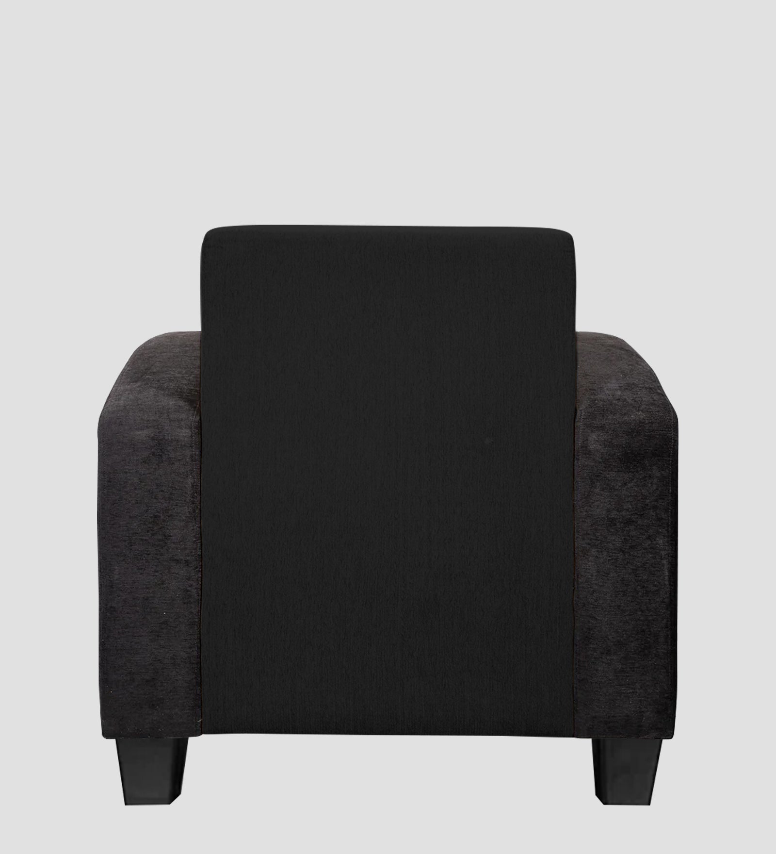 Alex Fabric 1 Seater Sofa In Zed Black Colour - Febonic Living