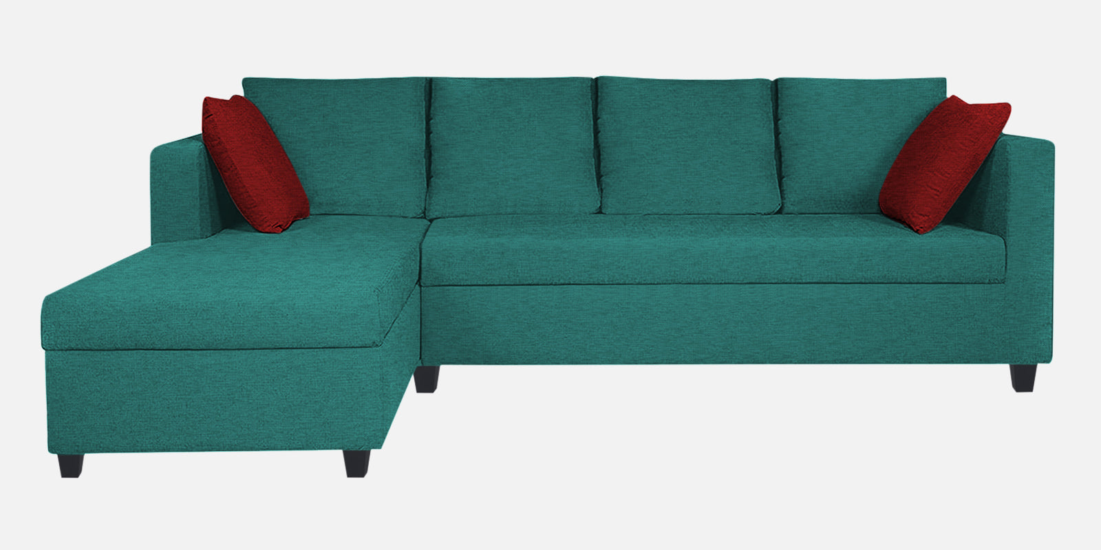 Nebula Fabric RHS Sectional Sofa (3+Lounger) In Sea Green Colour - Febonic Living