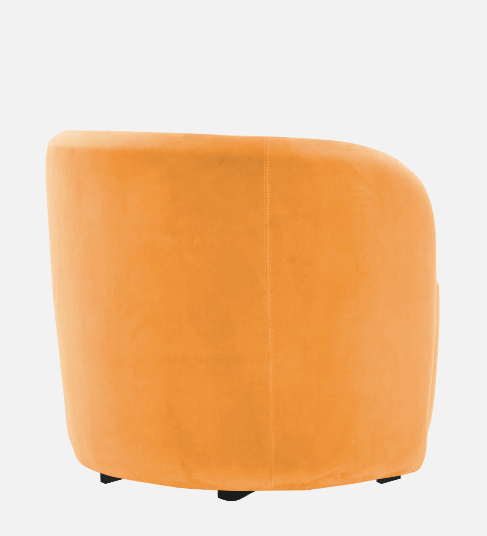 Lucky Velvet Wing Chair In Tangerine Orange Colour - Febonic Living