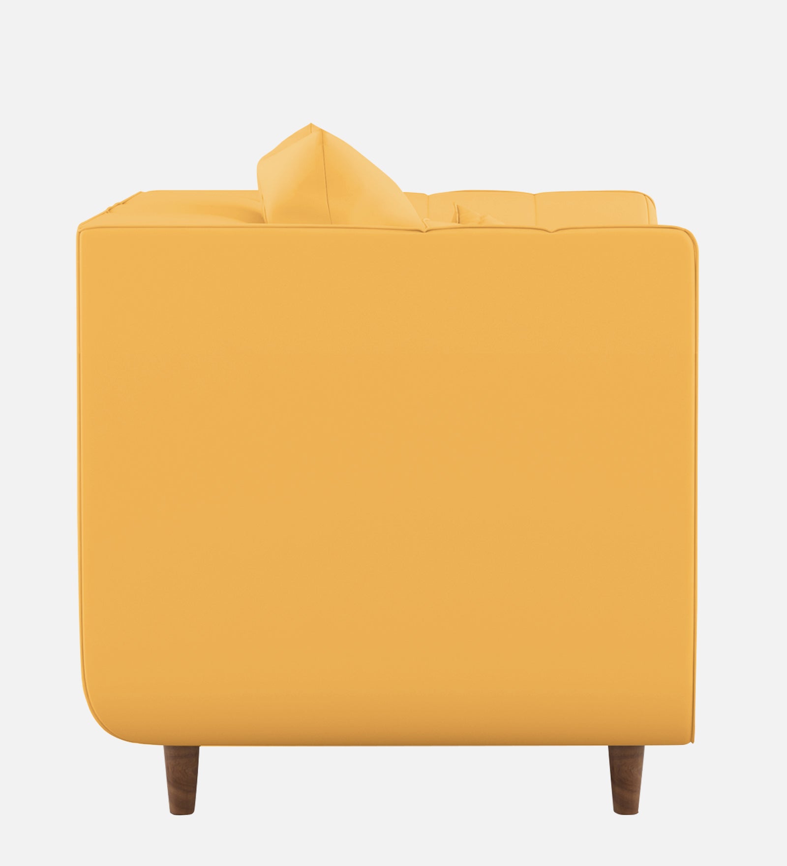 Sumo Velvet 1 Seater Sofa In Turmeric yellow Colour