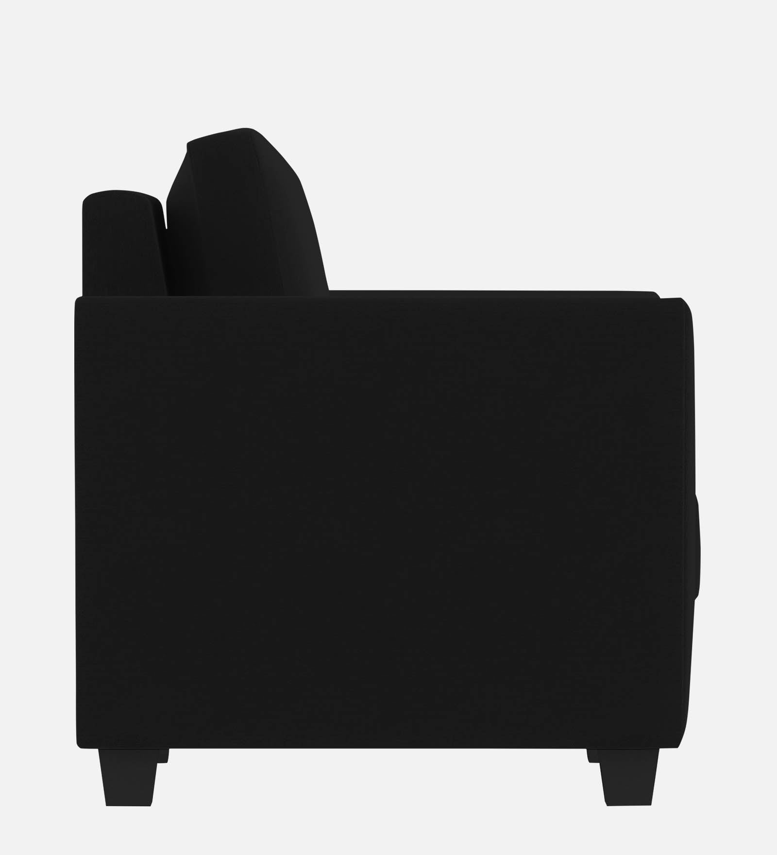 Daku Fabric 1 Seater Sofa in Zed Black Colour