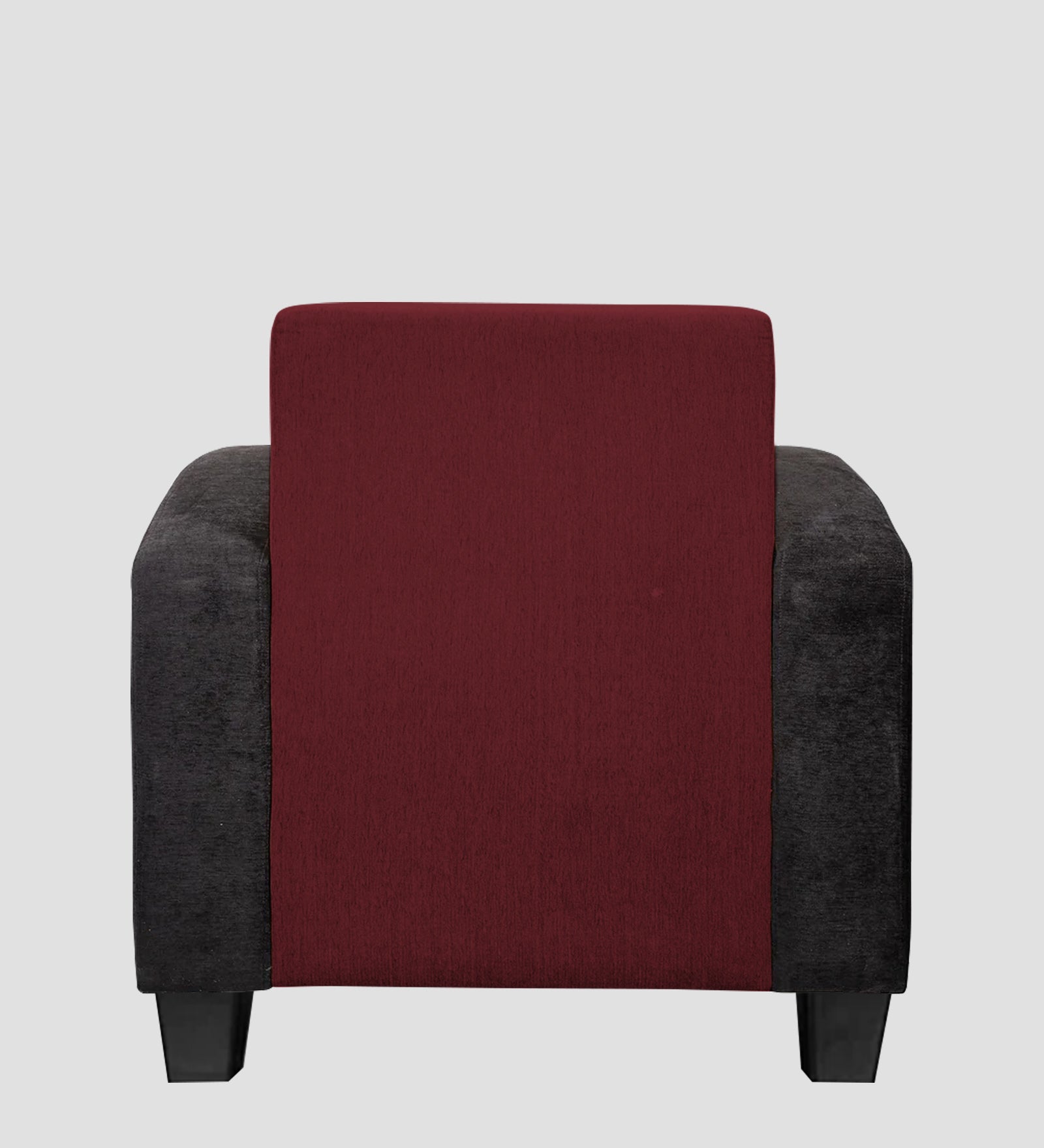 Alex Fabric 1 Seater Sofa In Blood Maroon Colour - Febonic Living