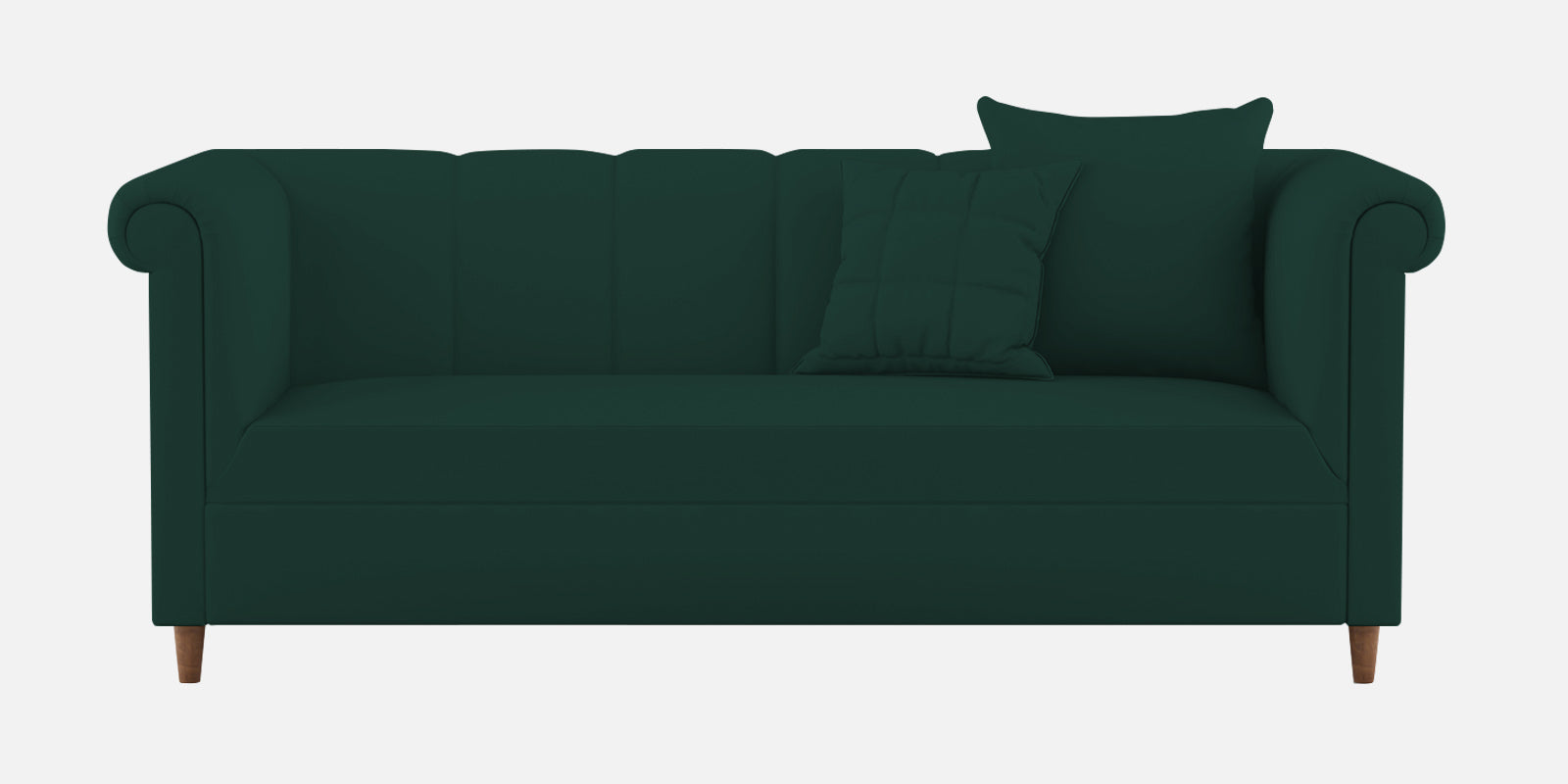 Rubi Velvet 3 Seater Sofa In Forest Green Colour - Febonic Living