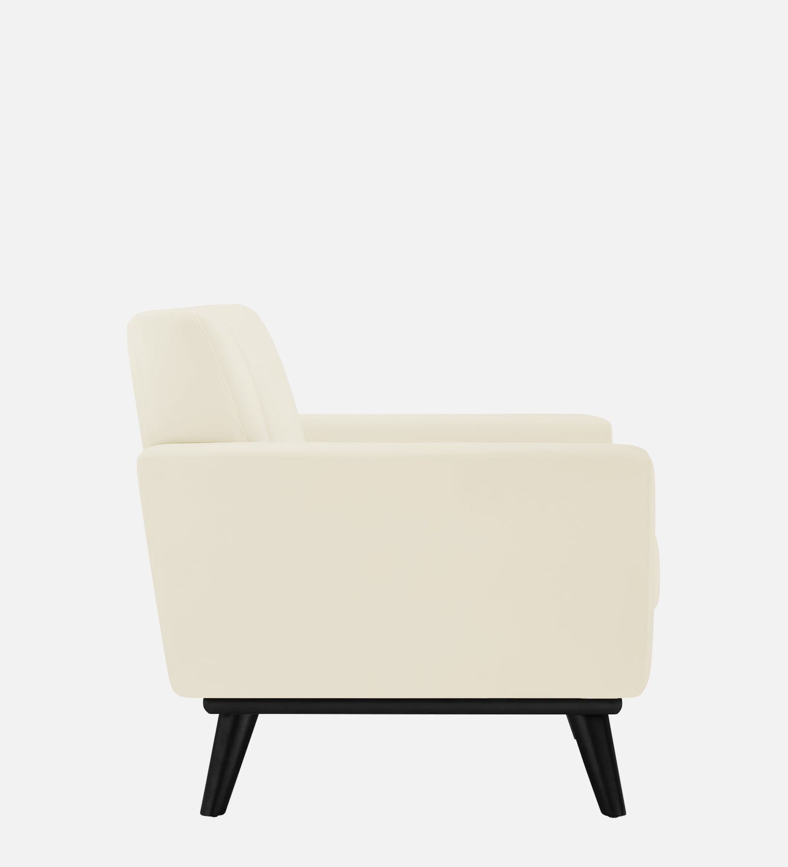 Tucker Velvet 1 Seater Sofa In Warm White Colour - Febonic Living