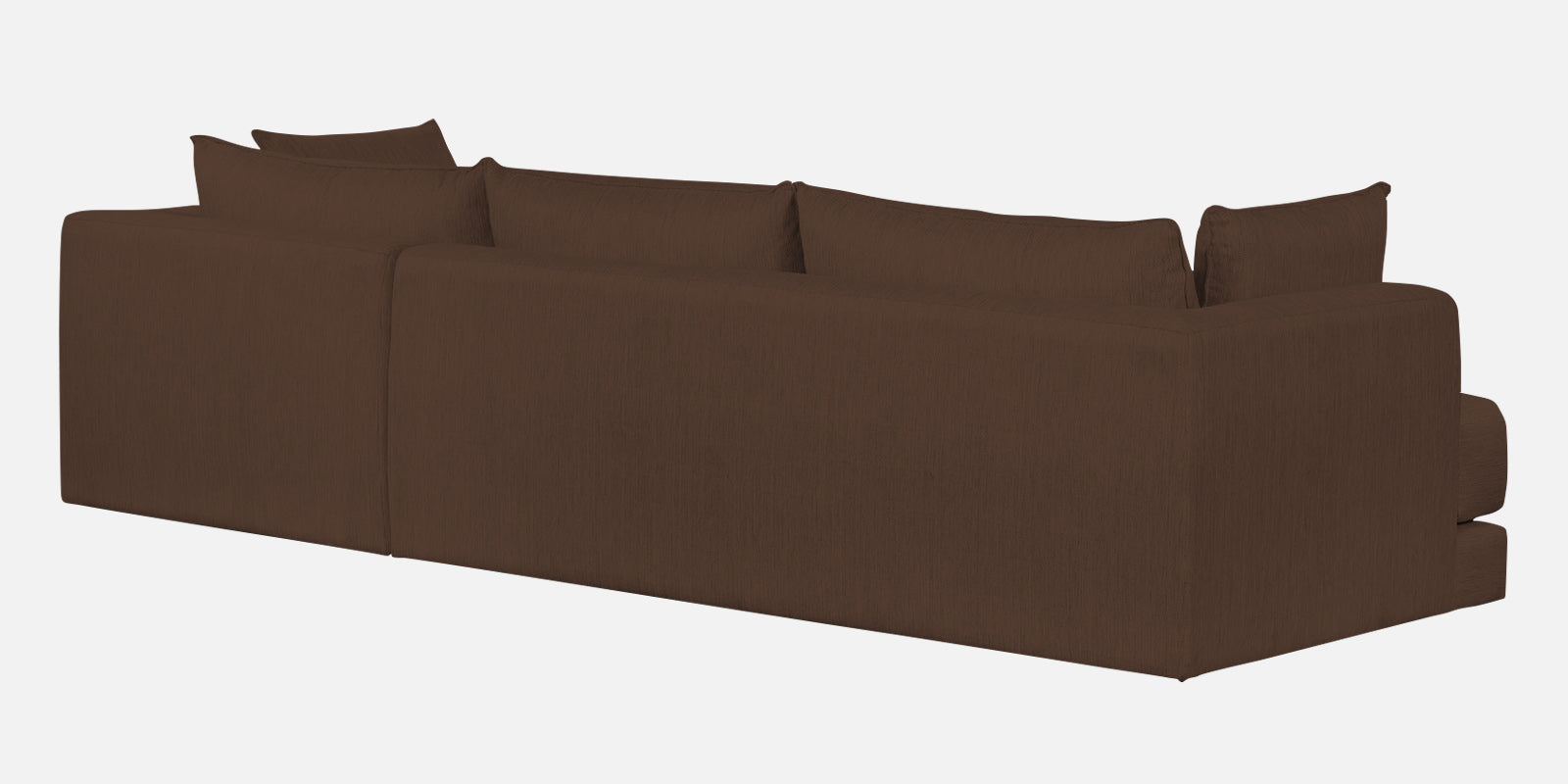 Ziggy Fabric RHS Sectional Sofa (3+Lounger) In Ash Brown Colour - Febonic Living