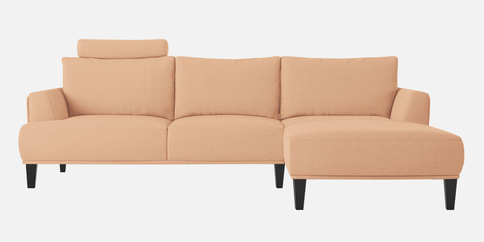 Como Fabric LHS Sectional Sofa (3+Lounger) In Cosmic Beige Colour - Febonic Living