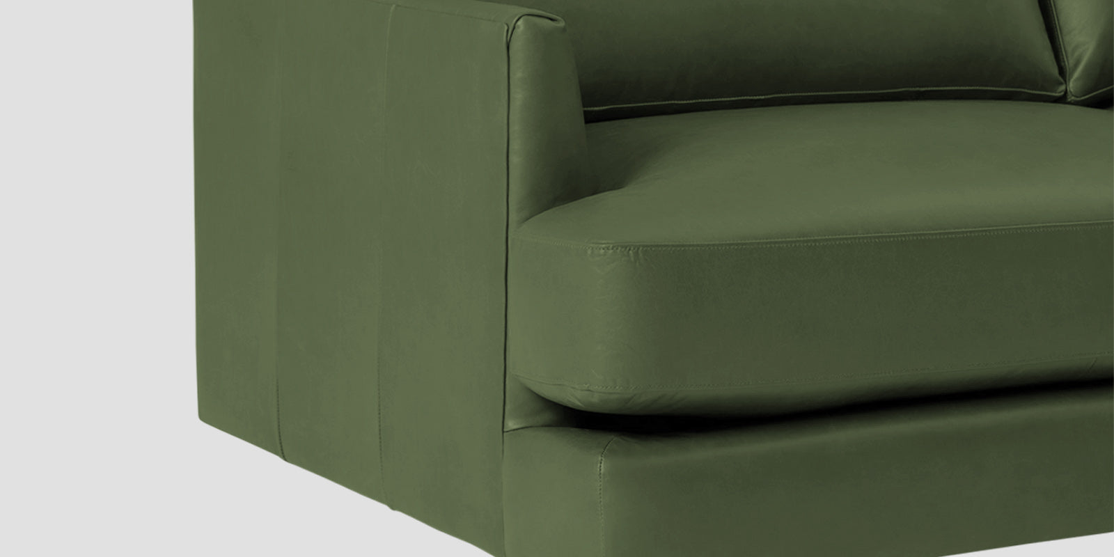 Sterio Leatherette 2 Seater Sofa In Moss Green Colour - Febonic Living
