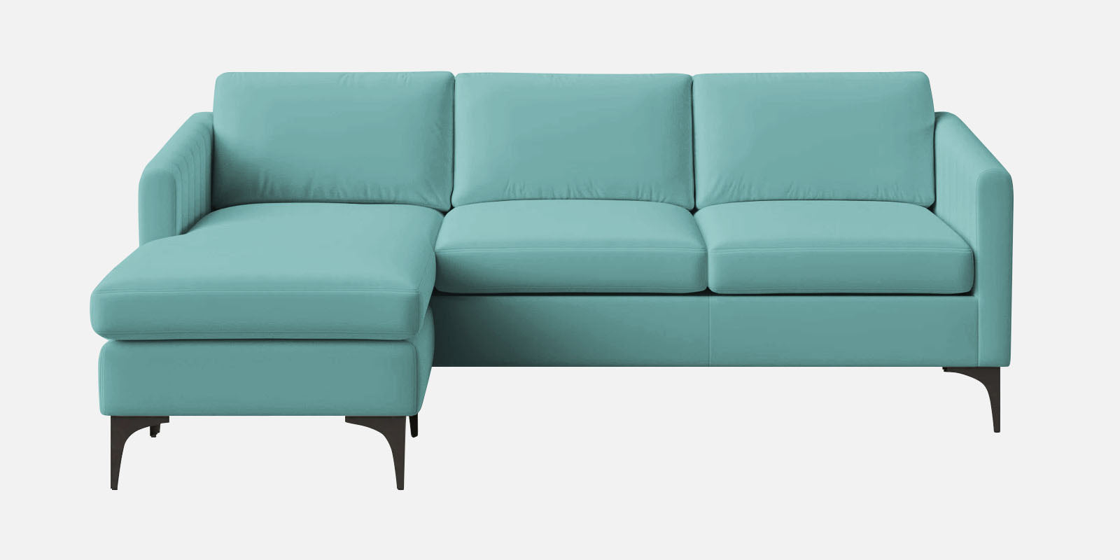 Haru Fabric RHS Sectional Sofa (2+Lounger) In Barmunda Aqua Colour - Febonic Living