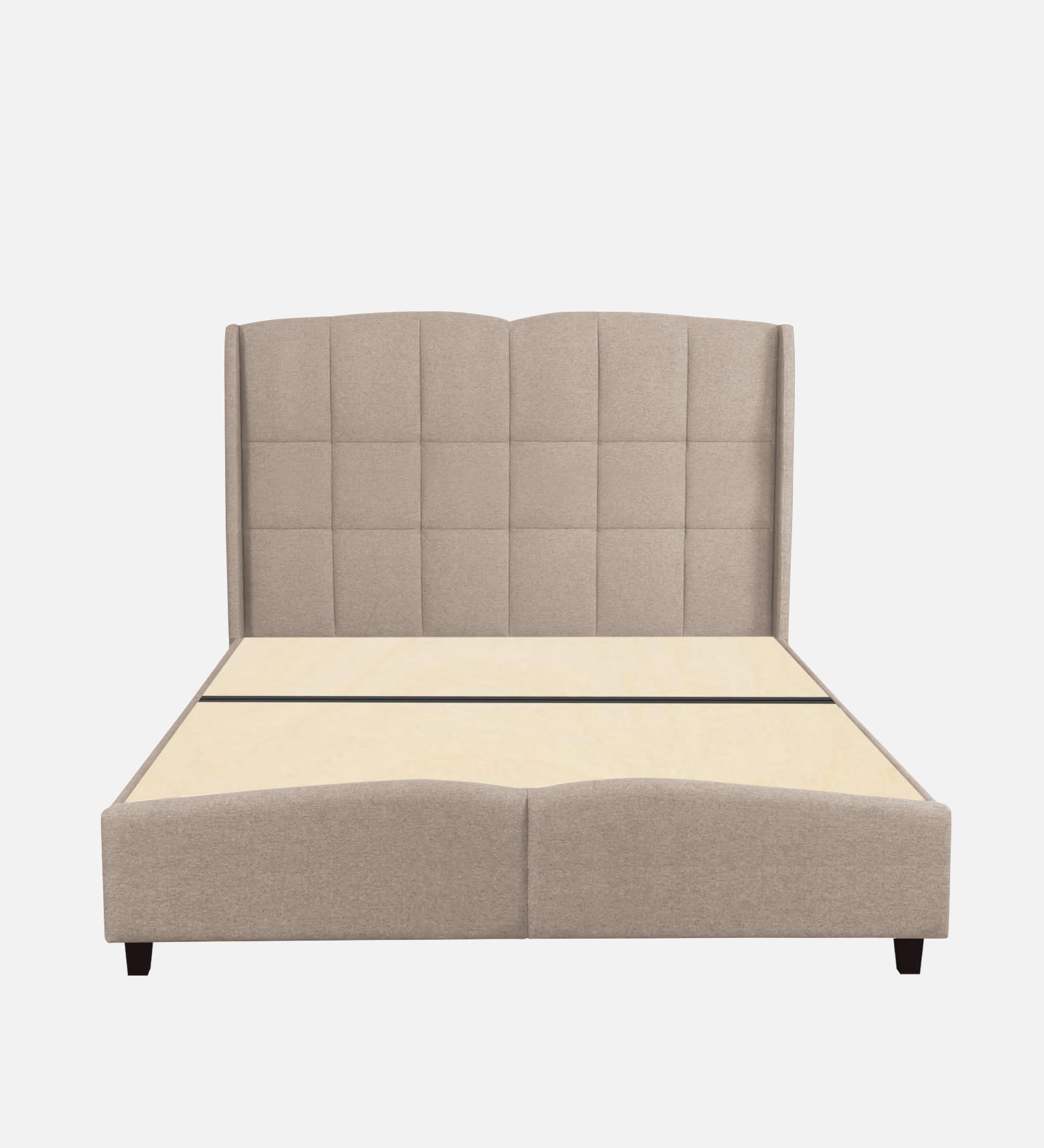 Jovi Velvet Single Size Bed In Camel Beige Colour - Febonic Living