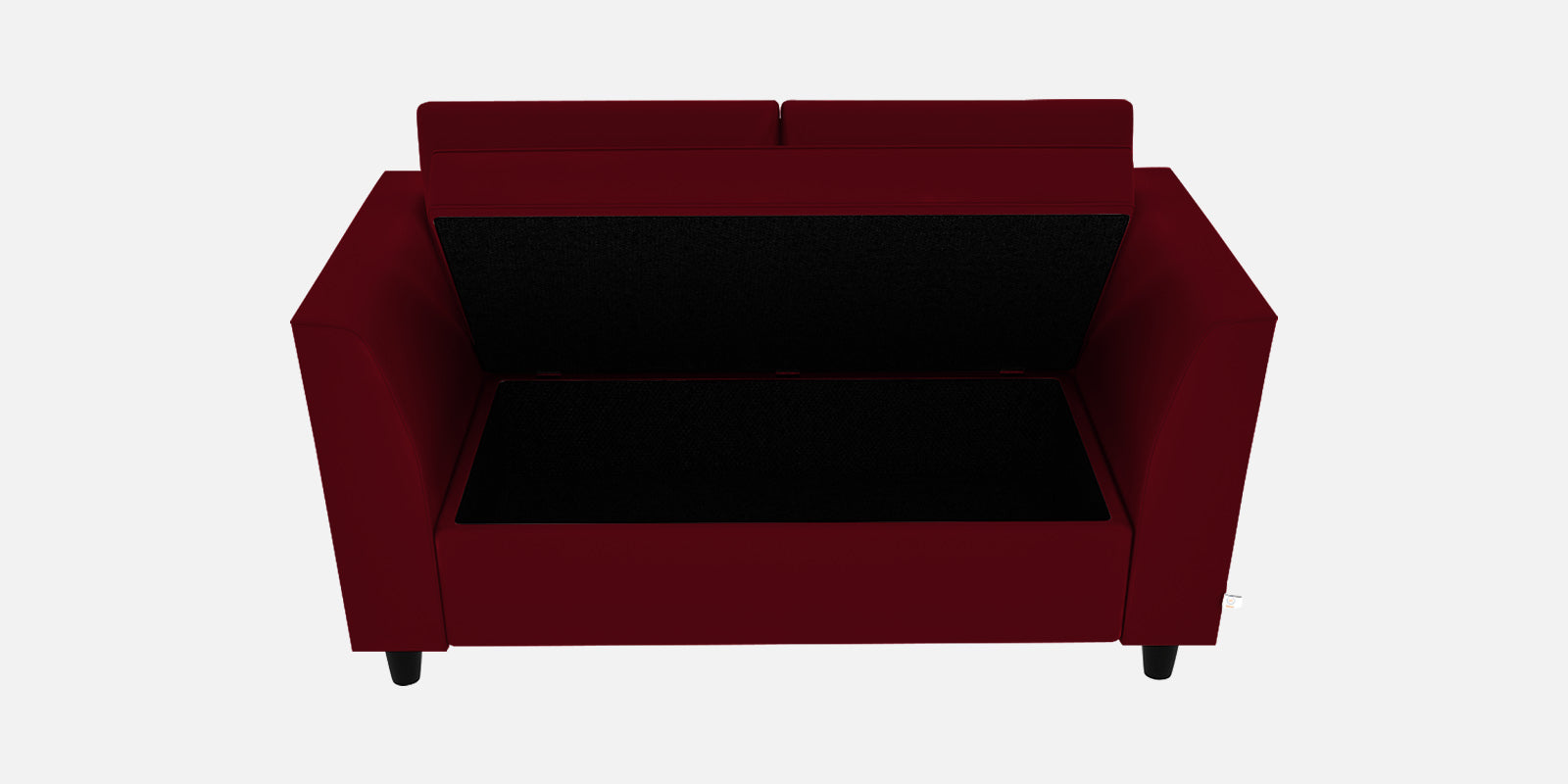 Bristo Velvet 2 Seater Sofa in Cherry Red Colour With Storage