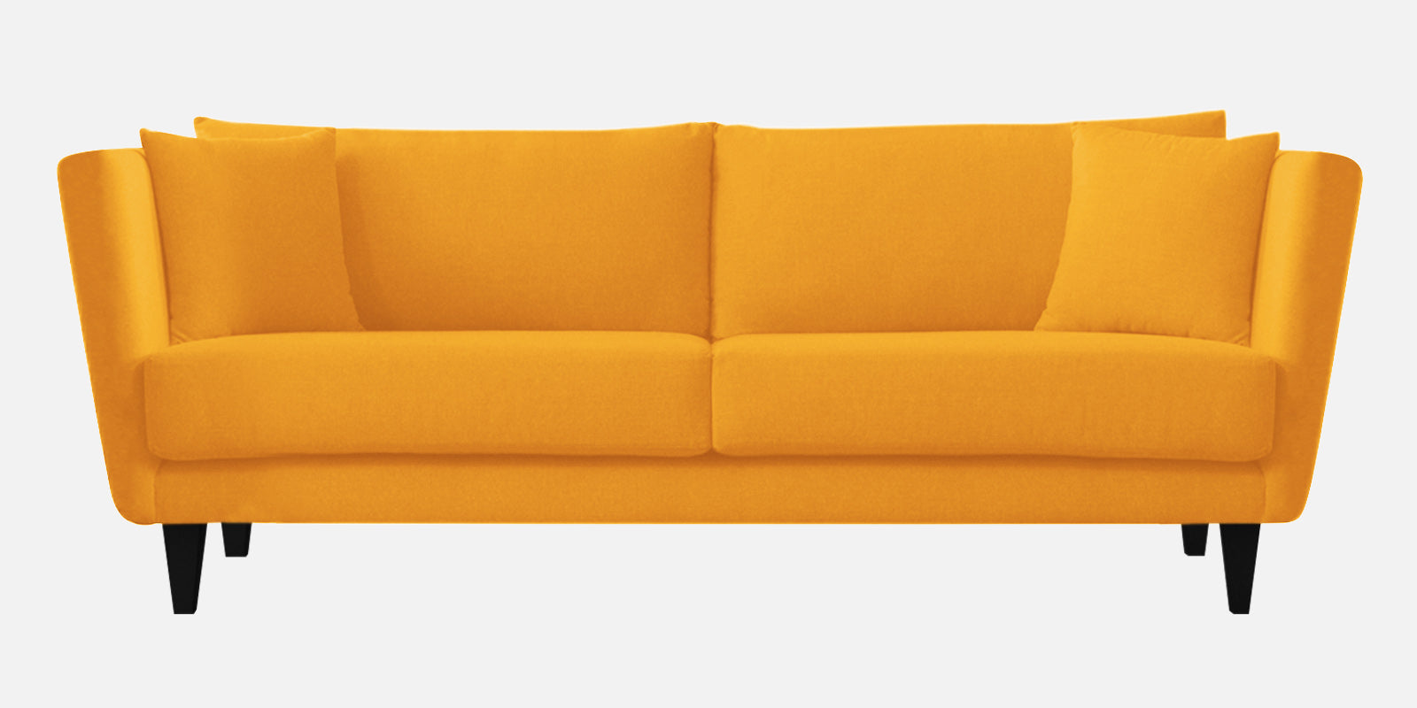 Norway Velvet 3 Seater Sofa In Safforn Yellow Colour - Febonic Living