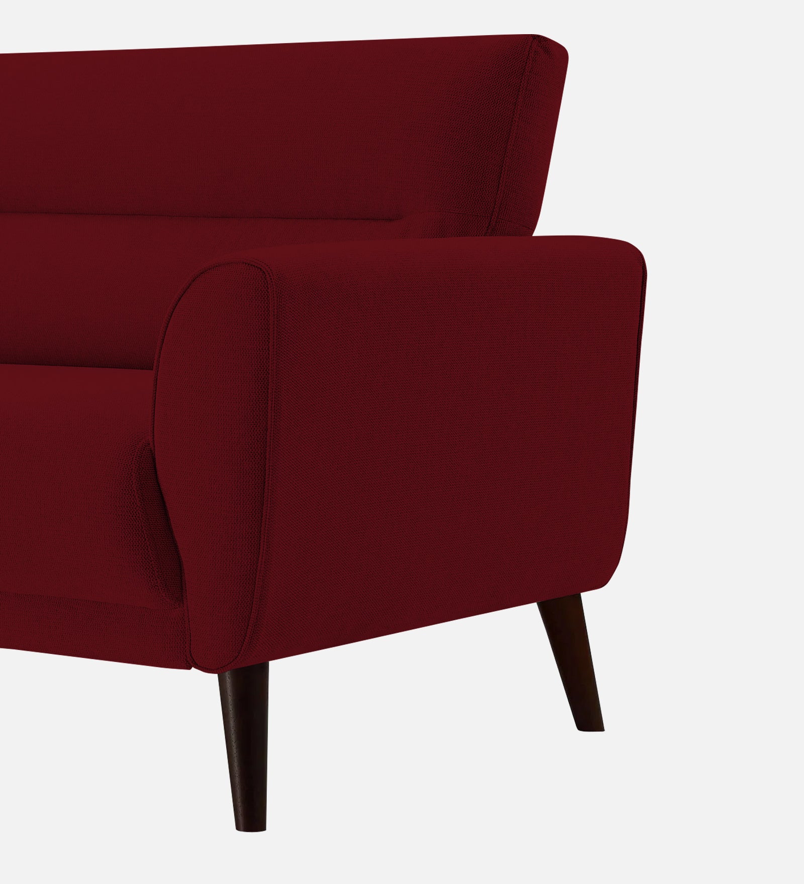 Castro Fabric 1 Seater Sofa In Ruby Red Colour - Febonic Living
