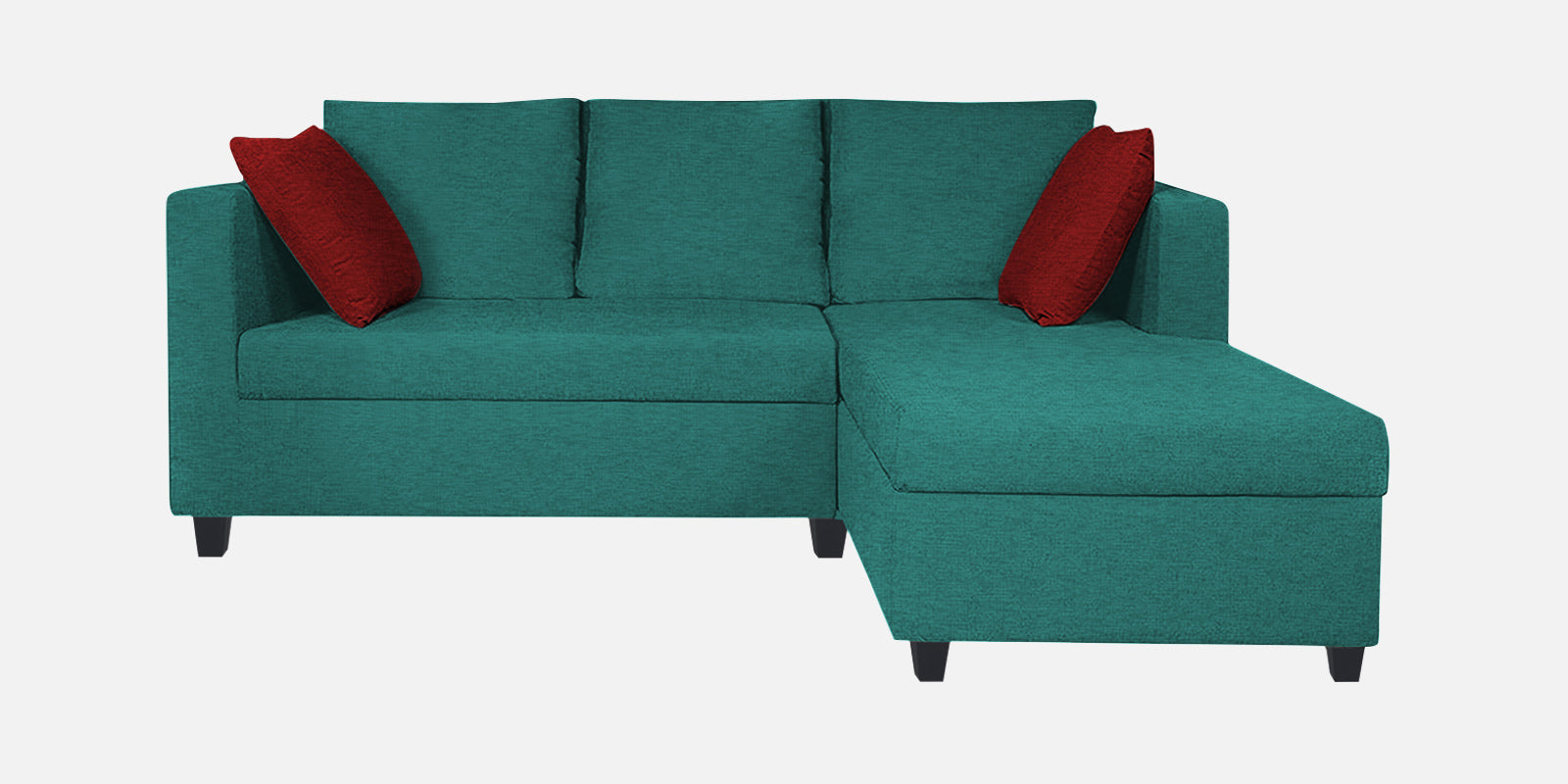 Nebula Fabric LHS Sectional Sofa (2+Lounger) In Sea Green Colour - Febonic Living