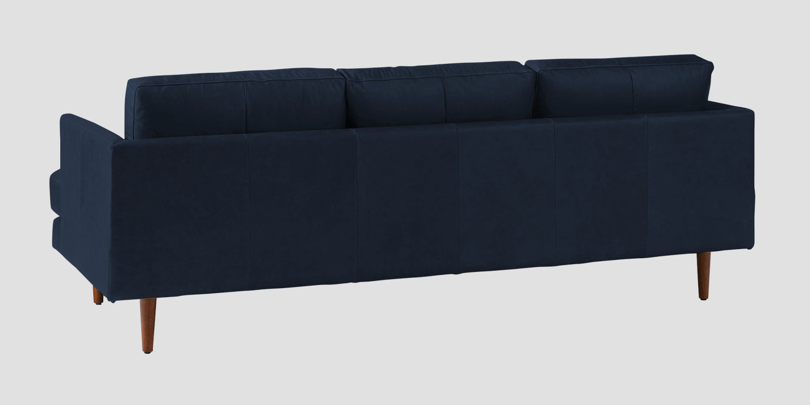 Sterio Leatherette 3 Seater Sofa In Berry Blue Colour - Febonic Living