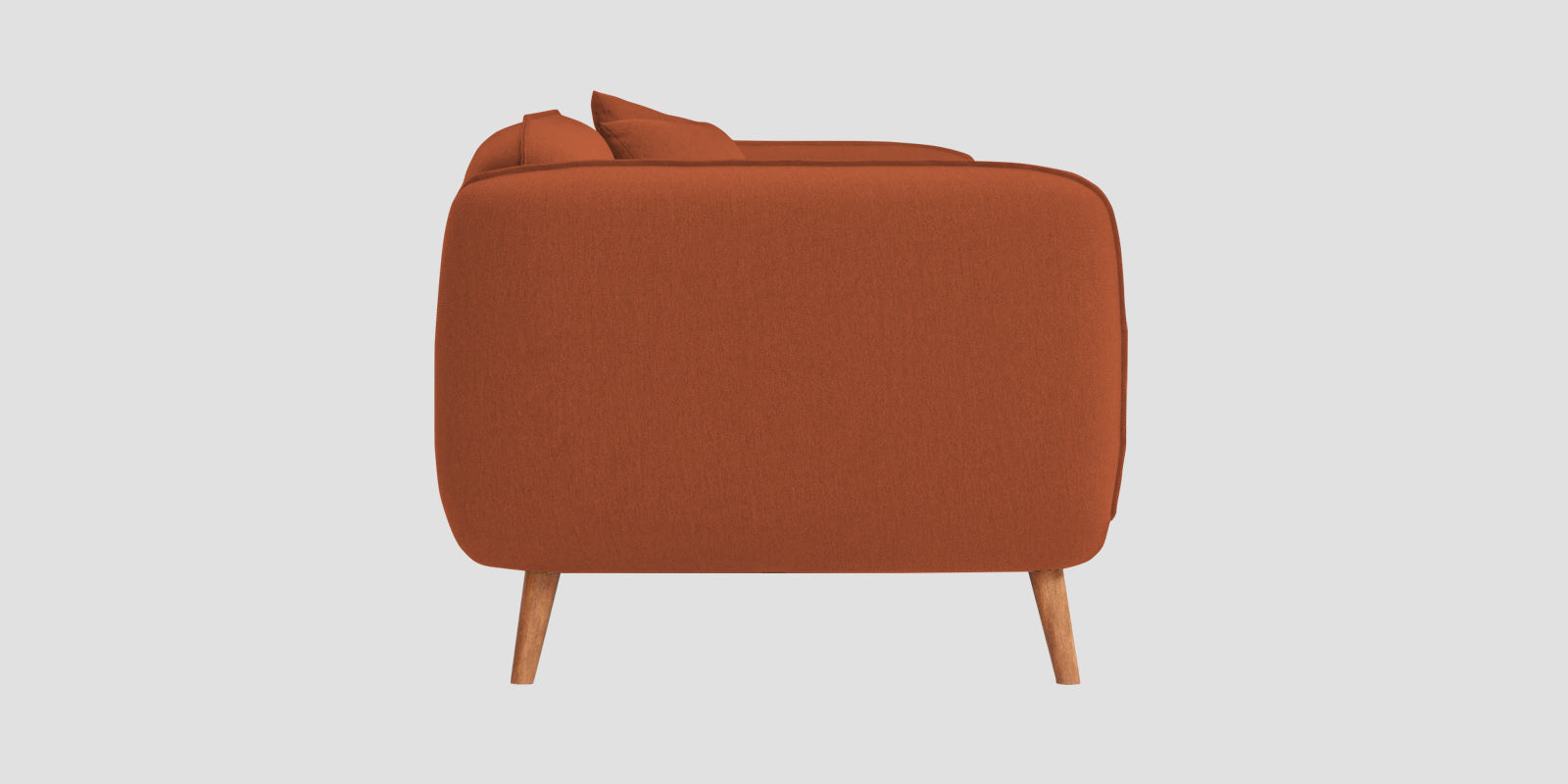 Zia Fabric 3 Seater Sofa In Royal Orange Colour
