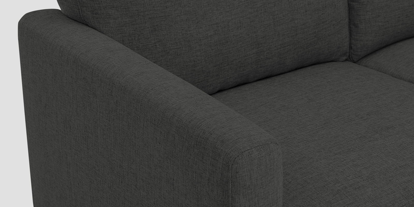 Romie Fabric RHS Sectional Sofa (2+Lounger) In Charcoal Grey Colour - Febonic Living