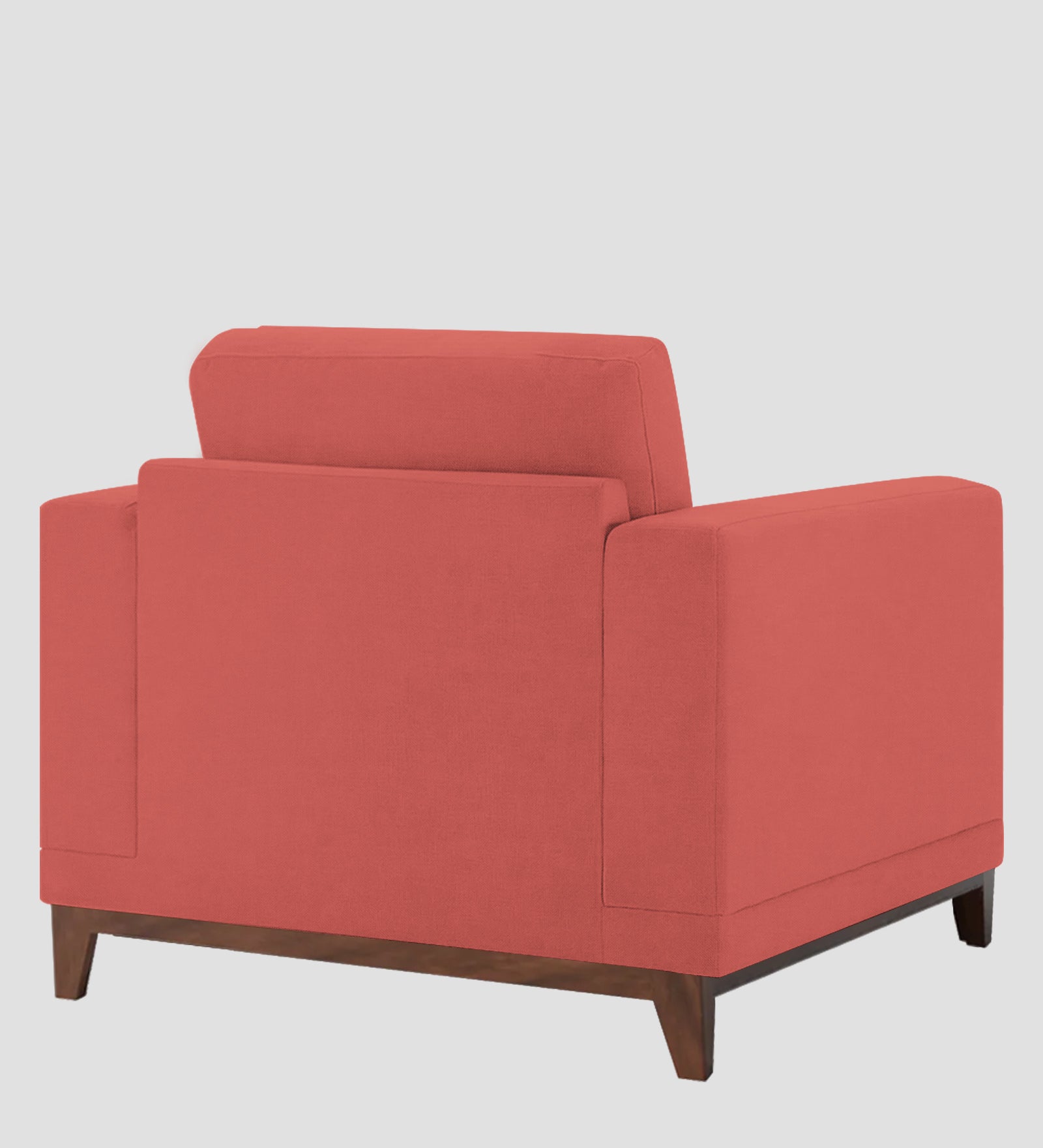 Esha Fabric 1 Seater Sofa In Salmon Pink Colour - Febonic Living