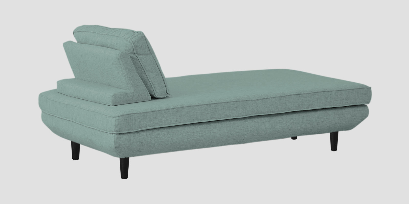 Hiver Fabric Day Bed Sofa In Suka Beige Colour With Back Rest - Febonic Living