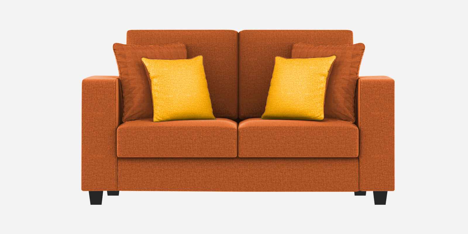 Nabi Fabric 2 Seater Sofa In Vivid Orange Colour - Febonic Living