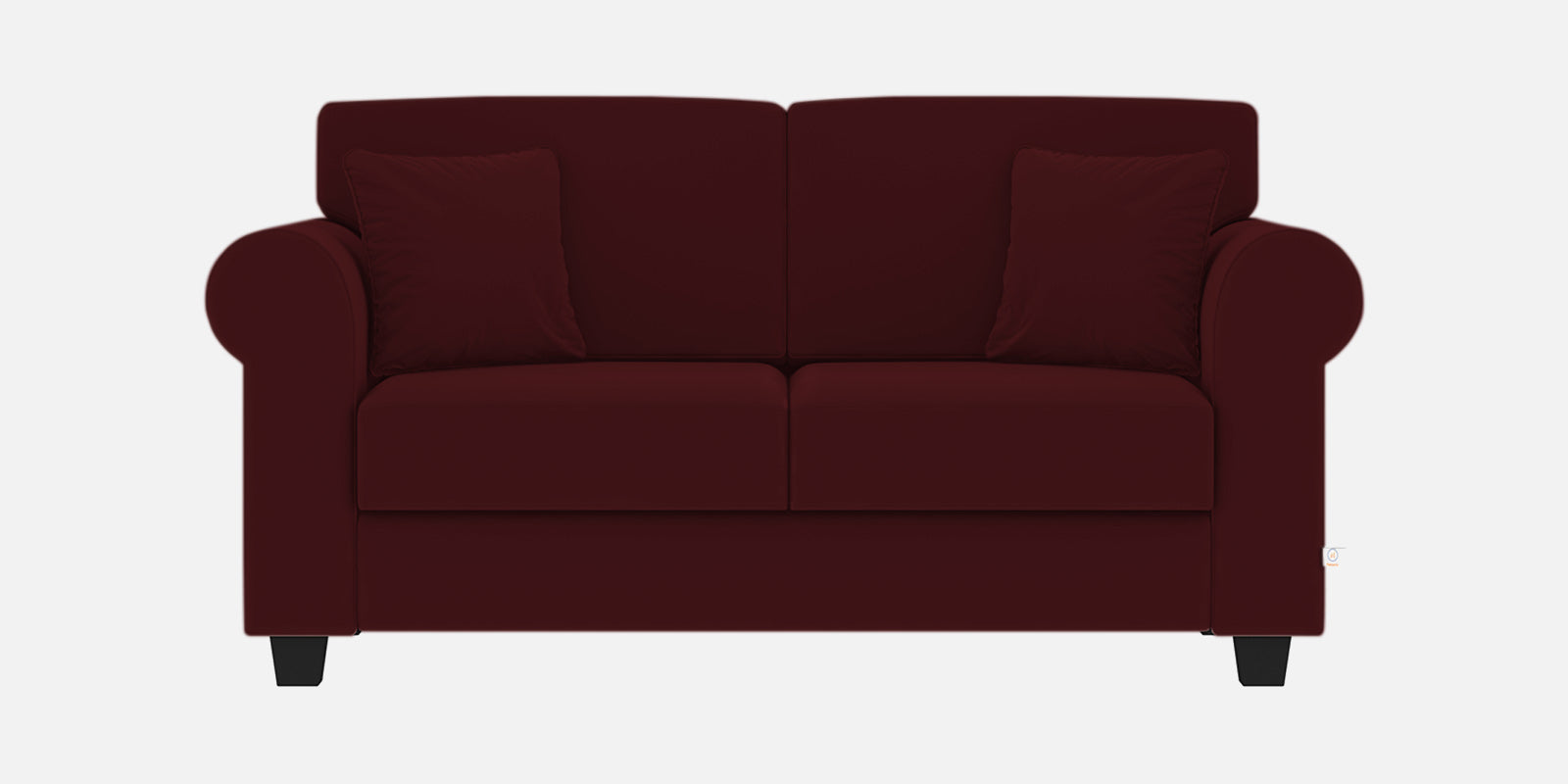 Numonk Velvet 2 Seater Sofa In Dark Maroon Colour - Febonic Living