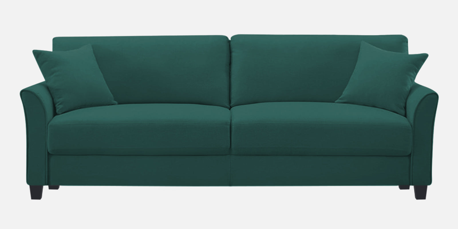 Daroo Velvet 3 Seater Sofa In Pine Green Colour - Febonic Living