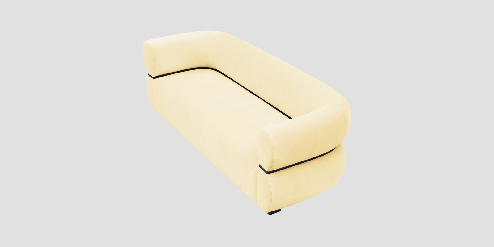 Kula Velvet 3 Seater Sofa In Sandy Beige Colour - Febonic Living