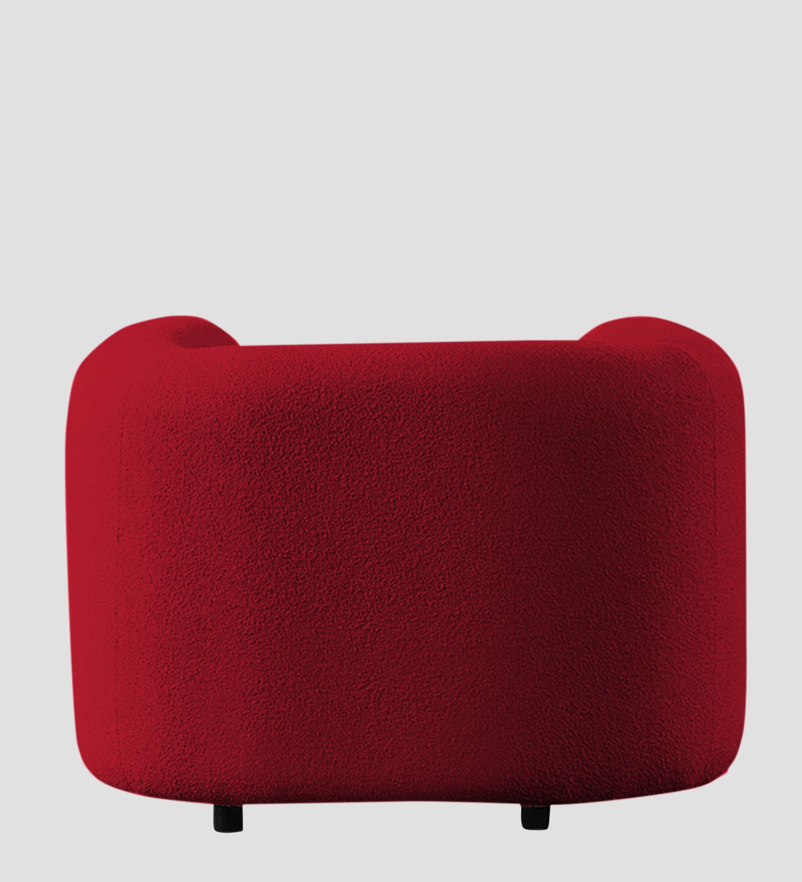 Corny Boucle Fabric 1 Seater Sofa In Candy Red Colour - Febonic Living