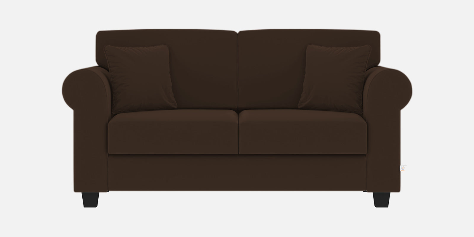 Numonk Velvet 2 Seater Sofa In Chocolate Brown Colour - Febonic Living